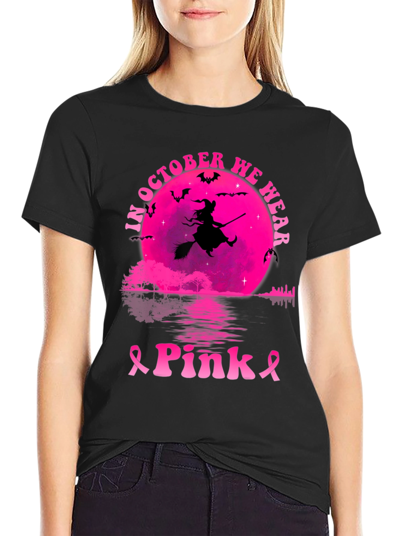 October Pink Witch T-Shirt
