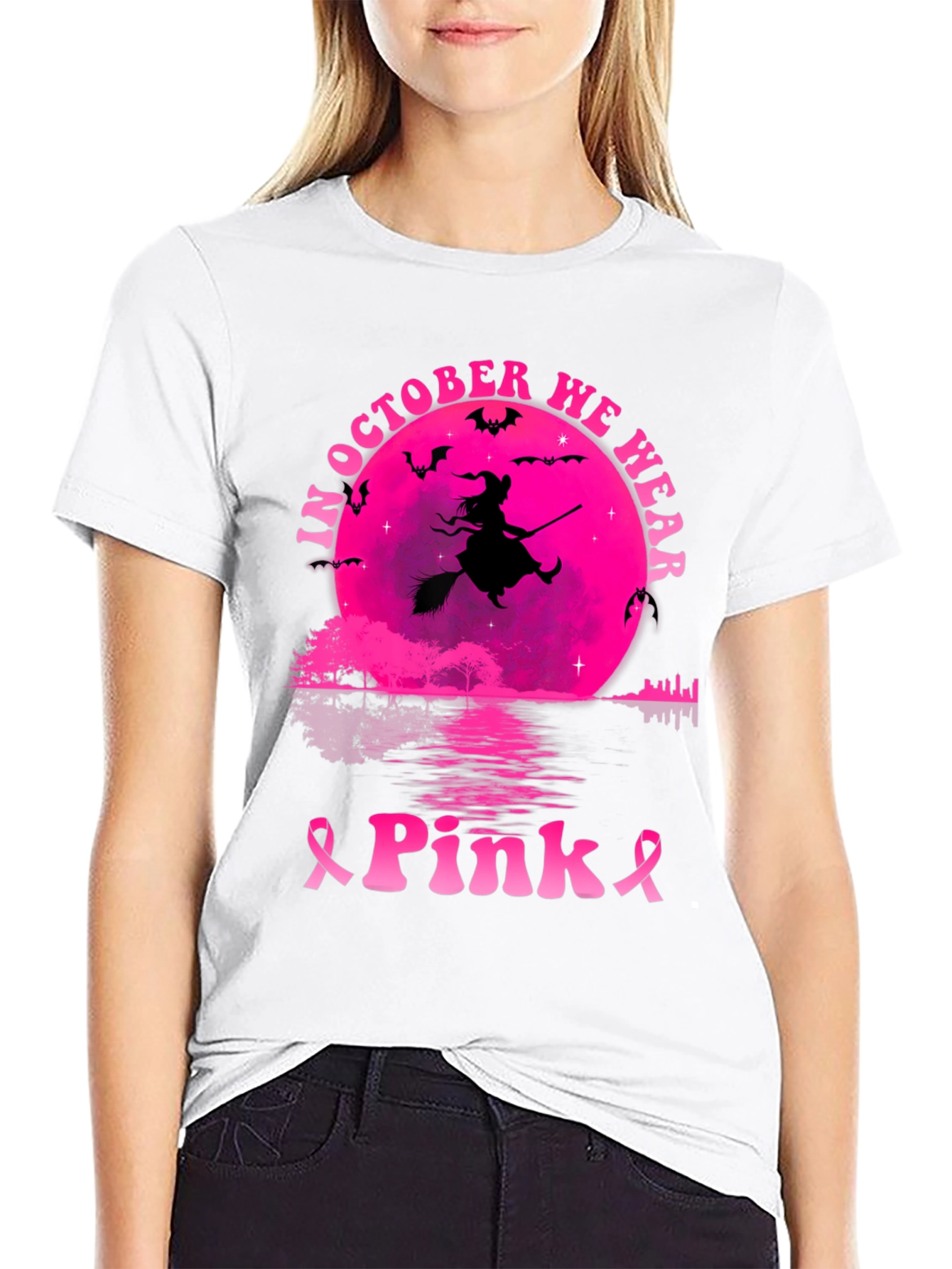October Pink Witch T-Shirt