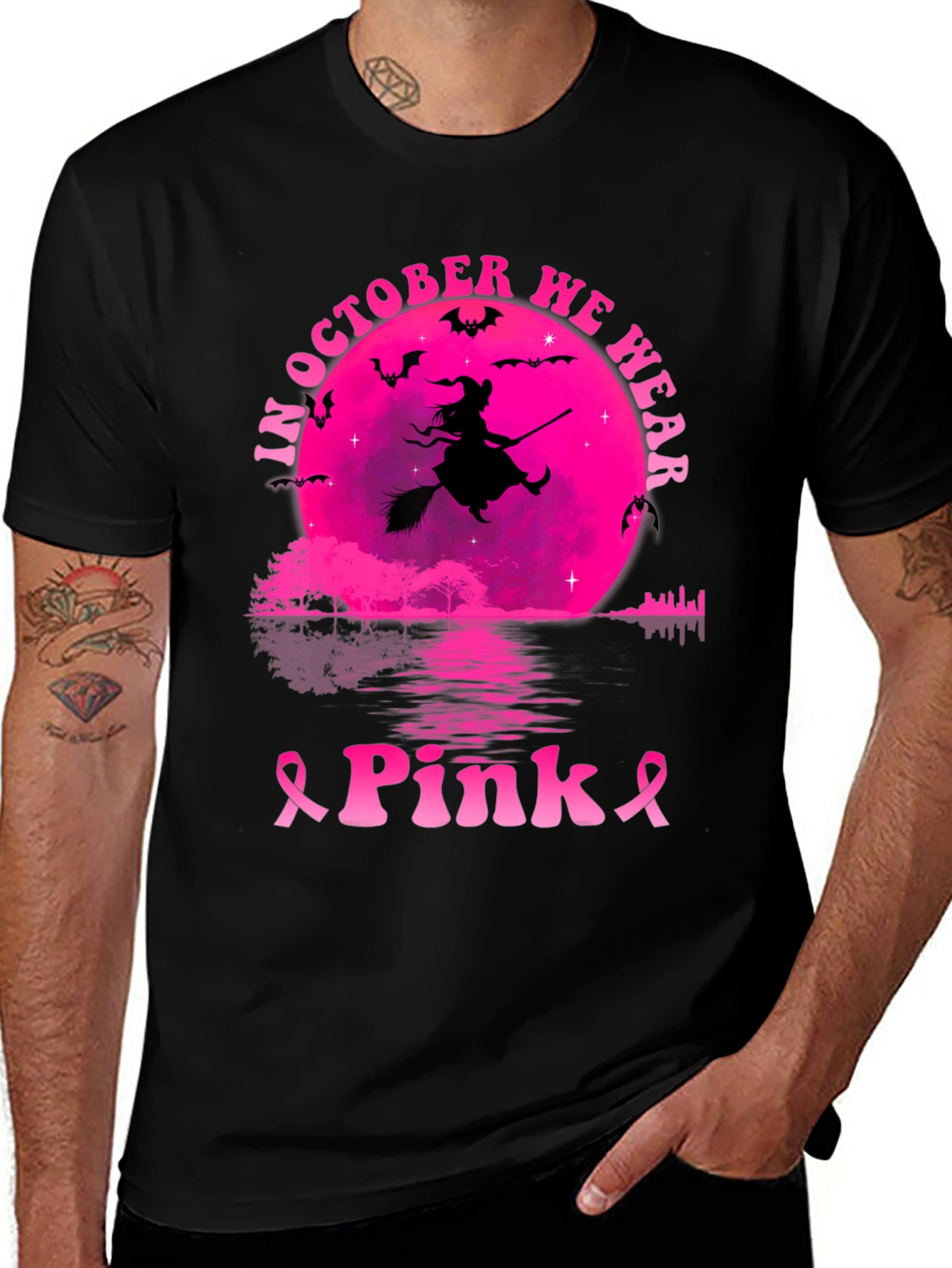 October Pink Witch T-Shirt