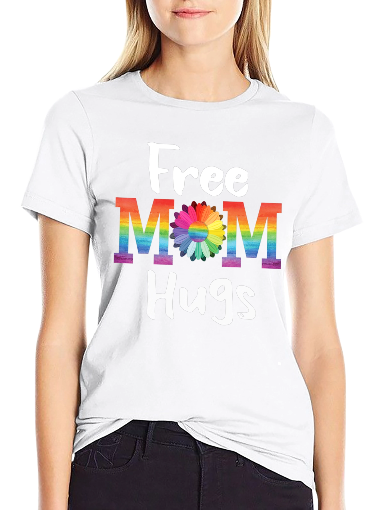 Free Mom Hugs Rainbow T-Shirt