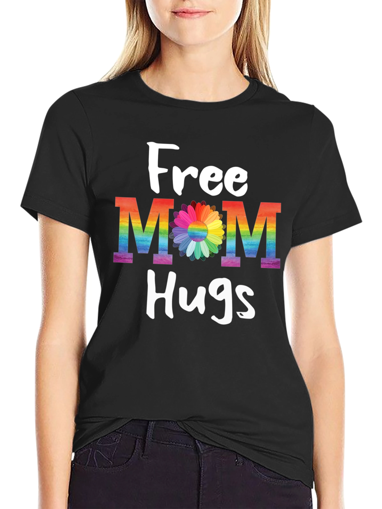 Free Mom Hugs Rainbow T-Shirt