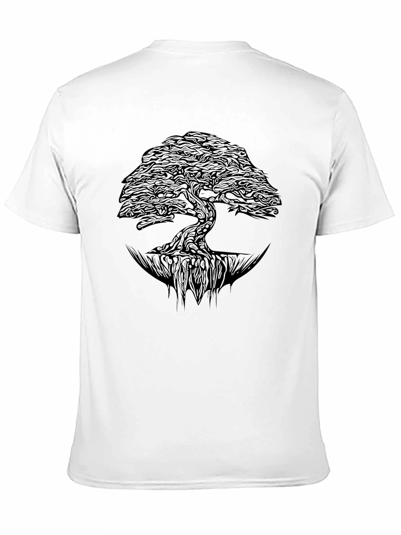 Black Tree of Life Graphic Print T-Shirt