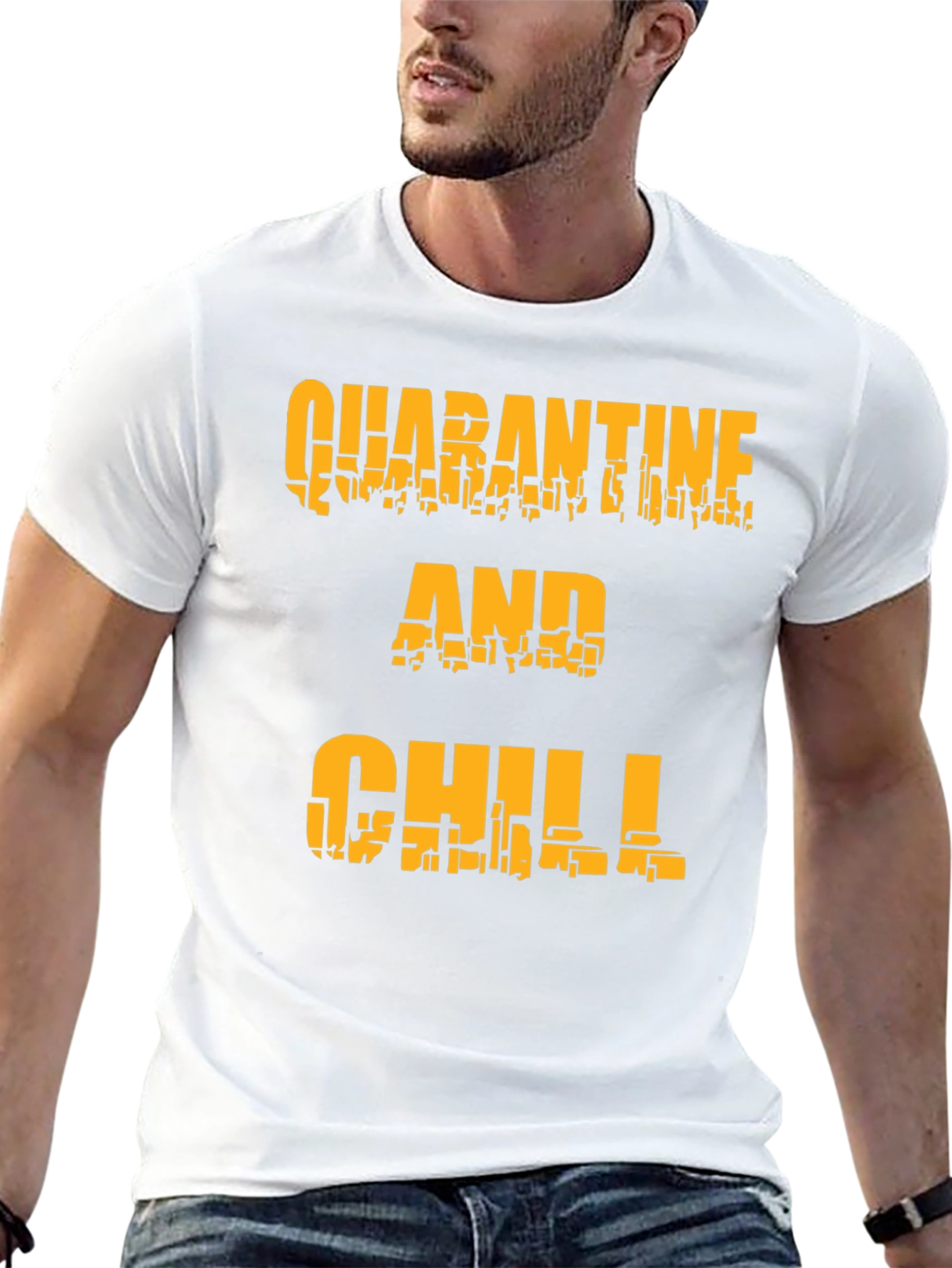 Quarantine and Chill Black Graphic Tee
