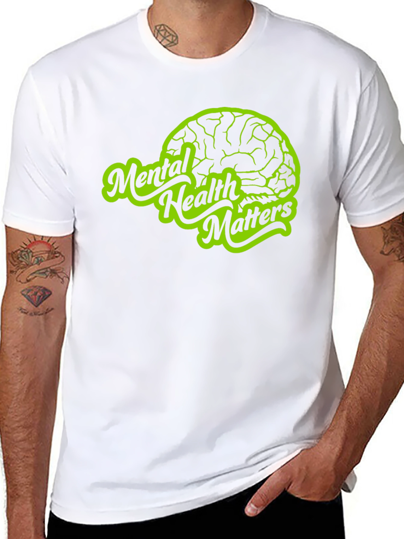 Mental Health Matters T-Shirt - Brain Graphic Tee