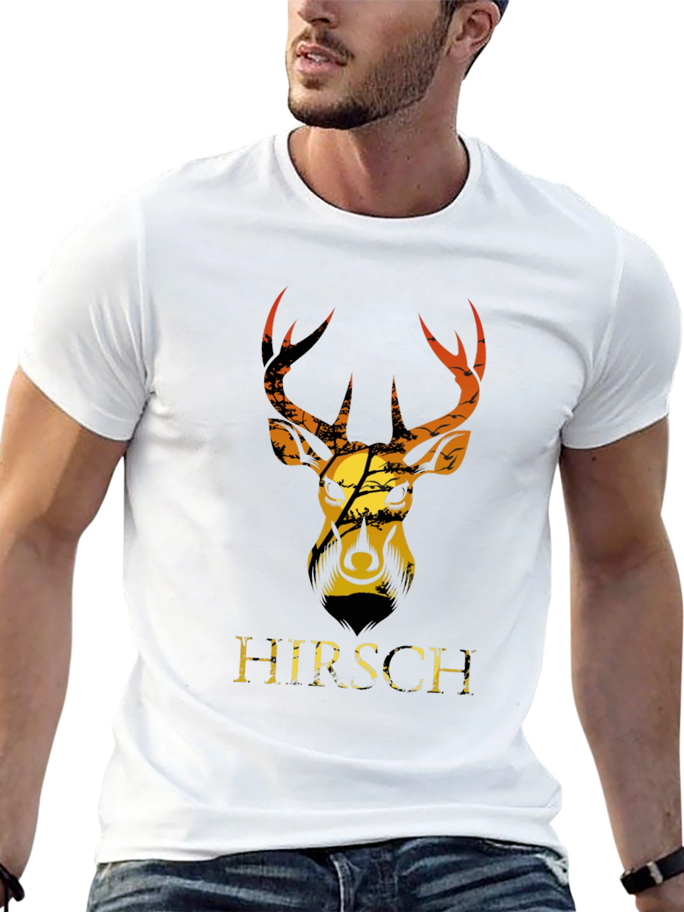 Hirsch Sunset Deer Graphic Tee
