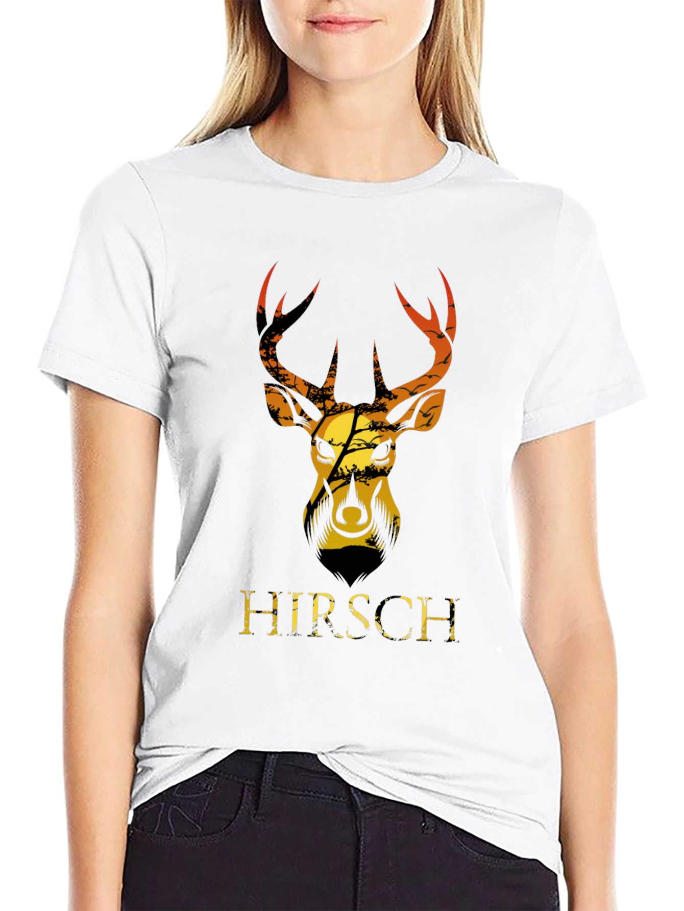 Hirsch Sunset Deer Graphic Tee