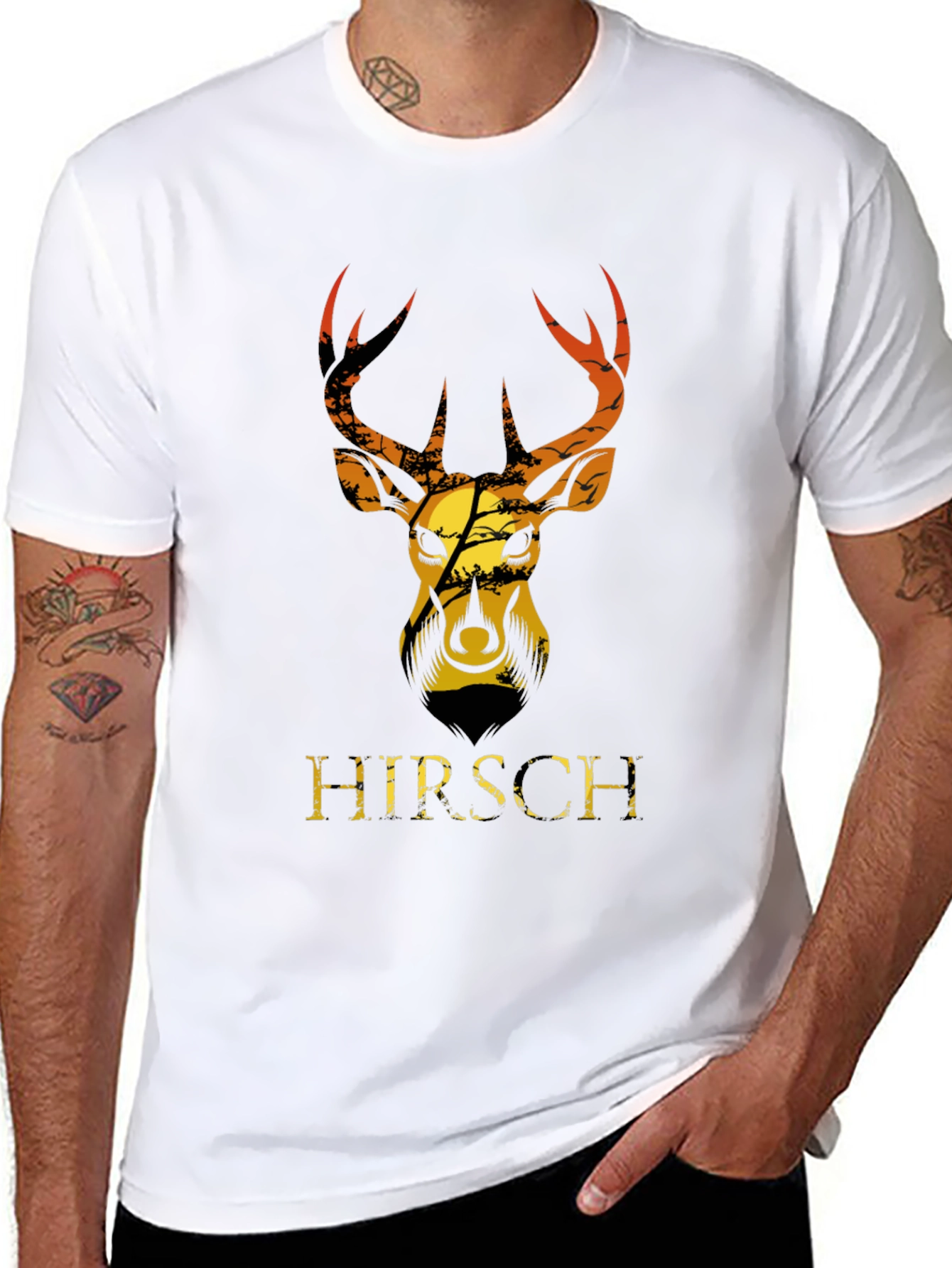 Hirsch Sunset Deer Graphic Tee
