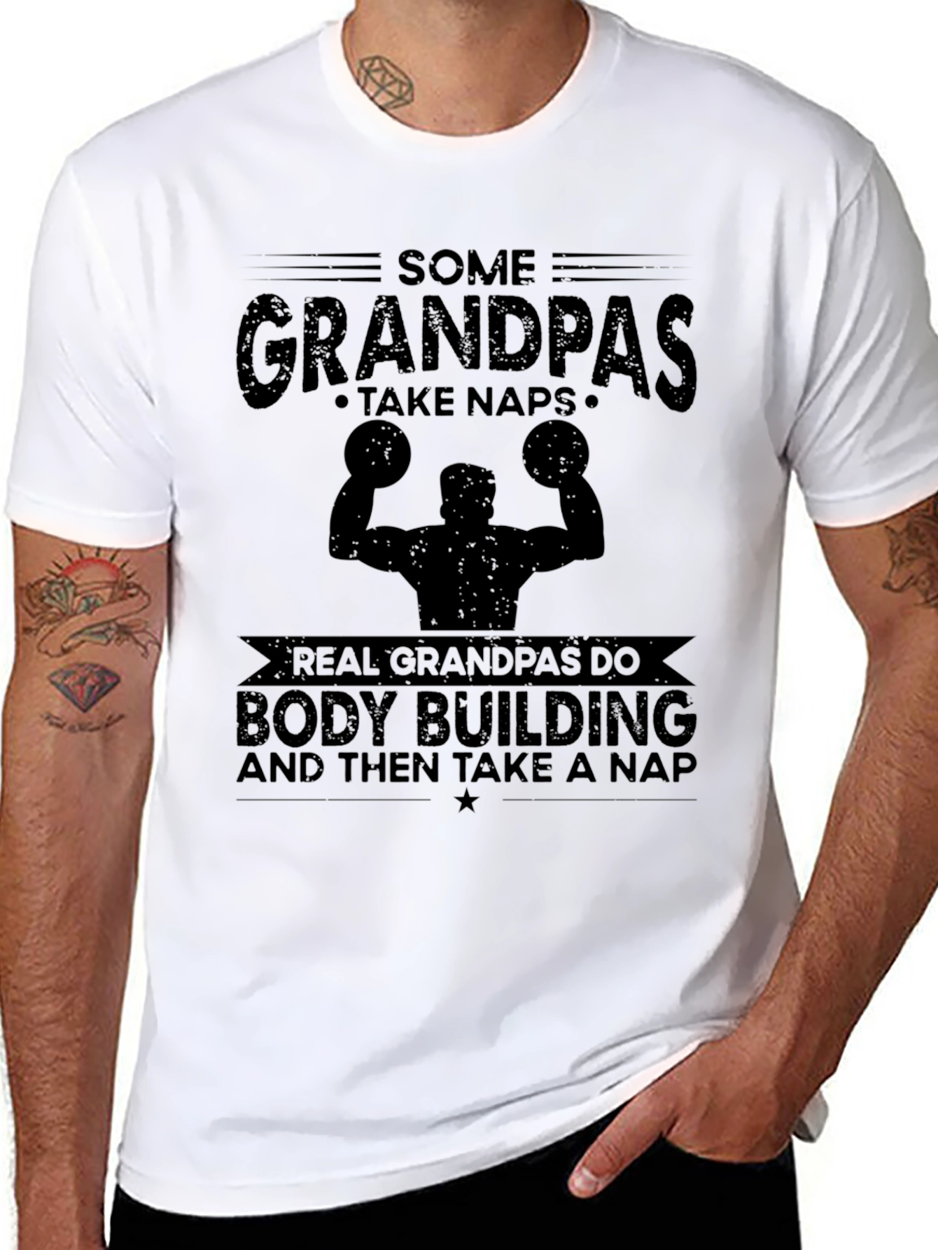 Grandpa Bodybuilding T-Shirt - Funny Workout Gift