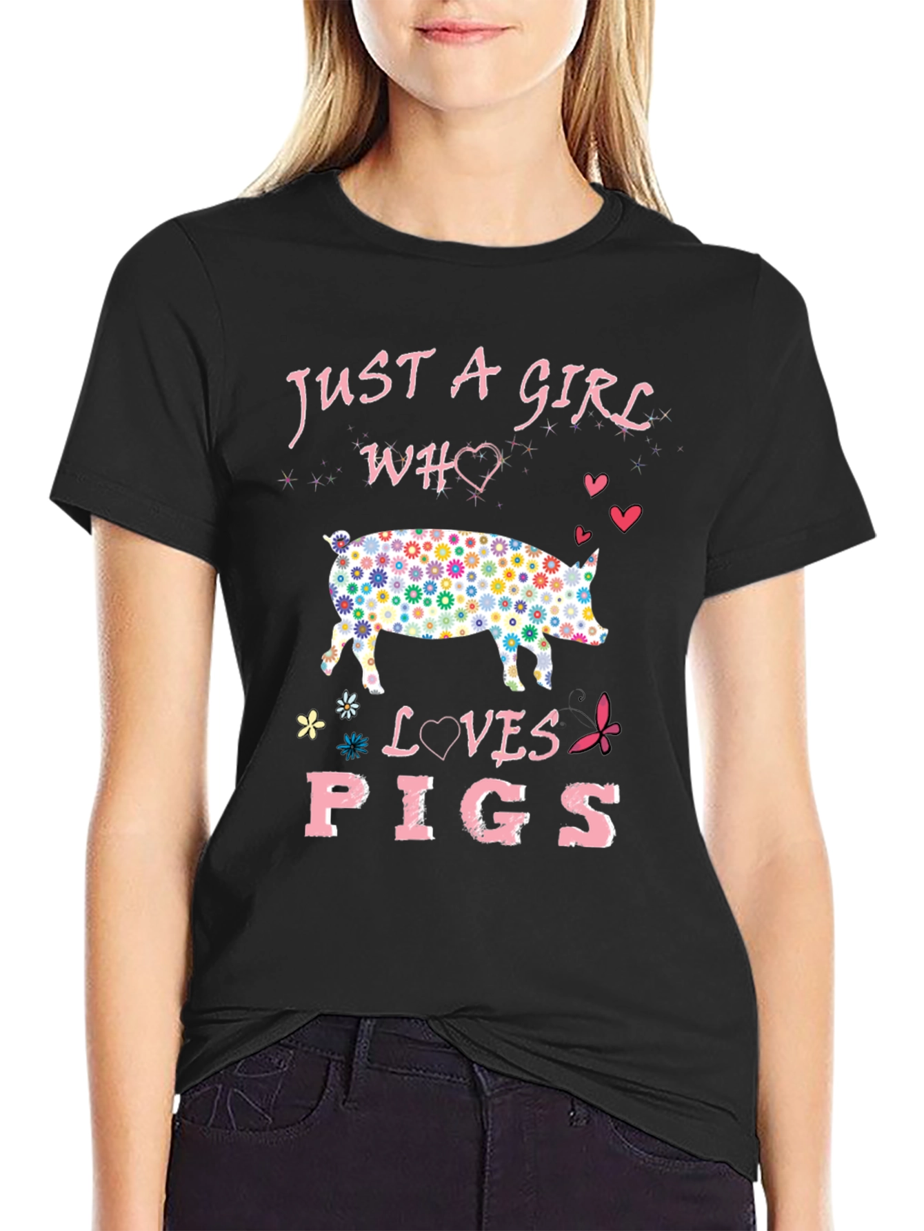 Just A Girl Who Loves Pigs Graphic Tee