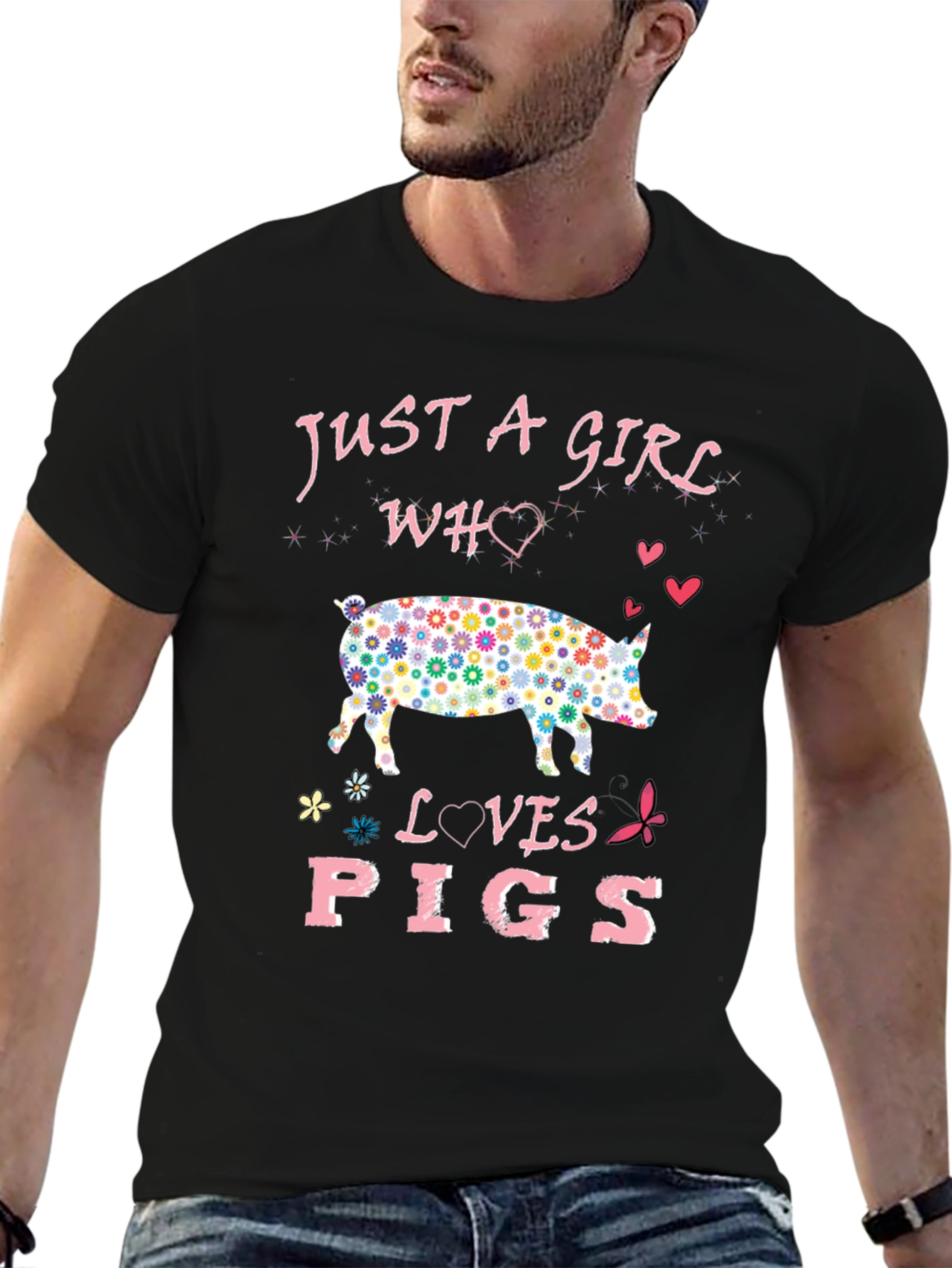 Just A Girl Who Loves Pigs Graphic Tee