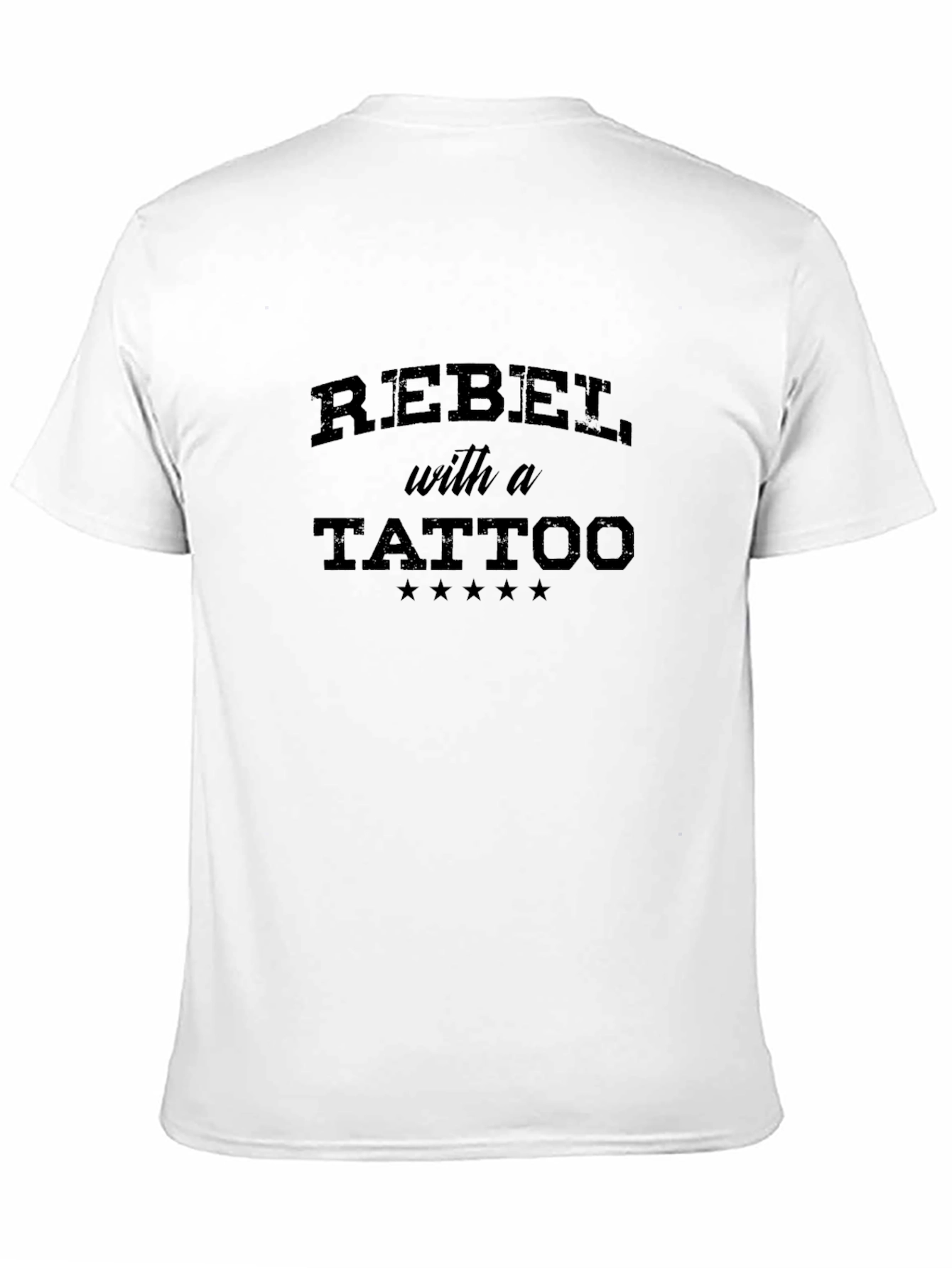 Rebel with a Tattoo Graphic Black T-Shirt
