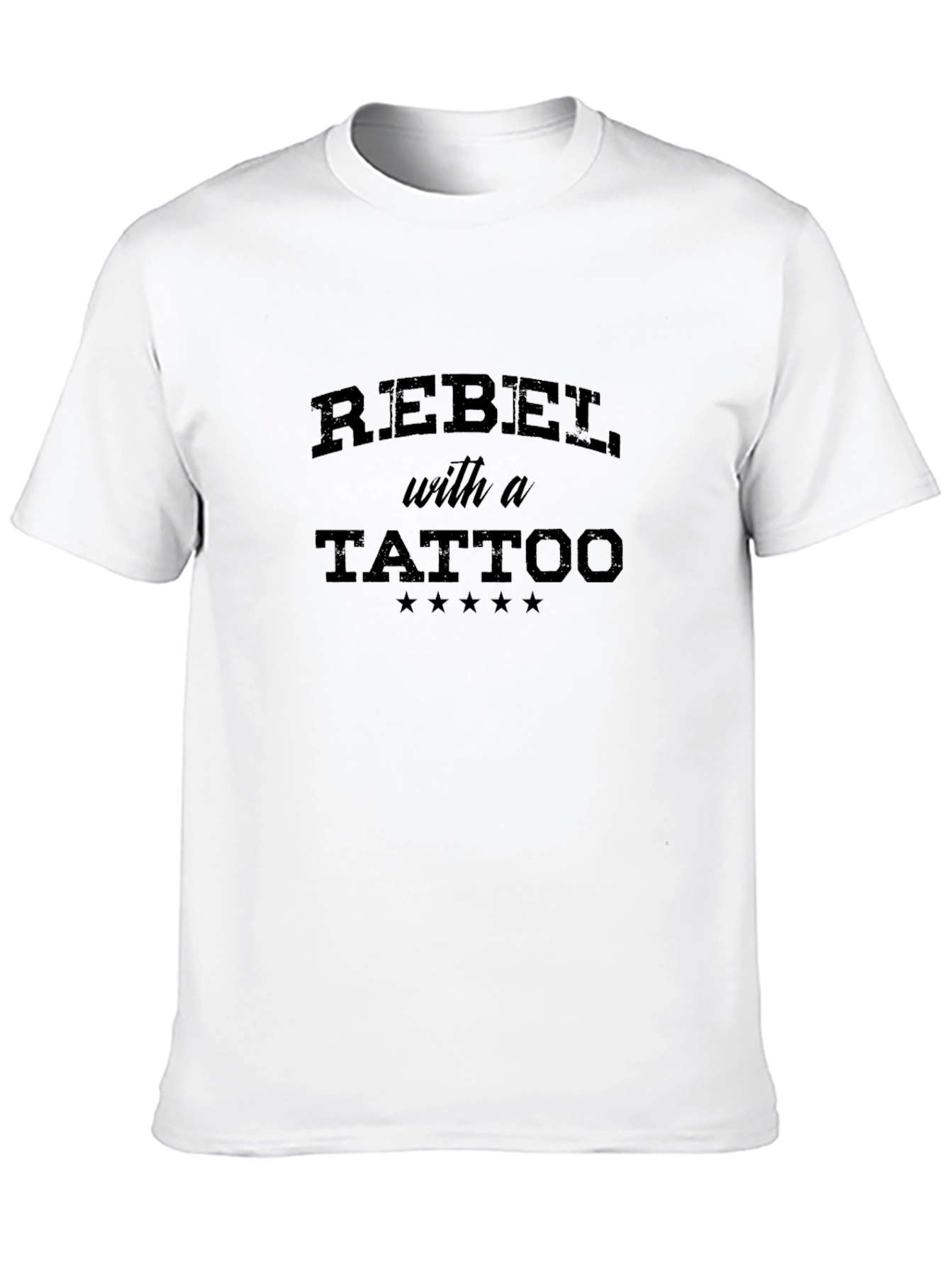 Rebel with a Tattoo Graphic Black T-Shirt