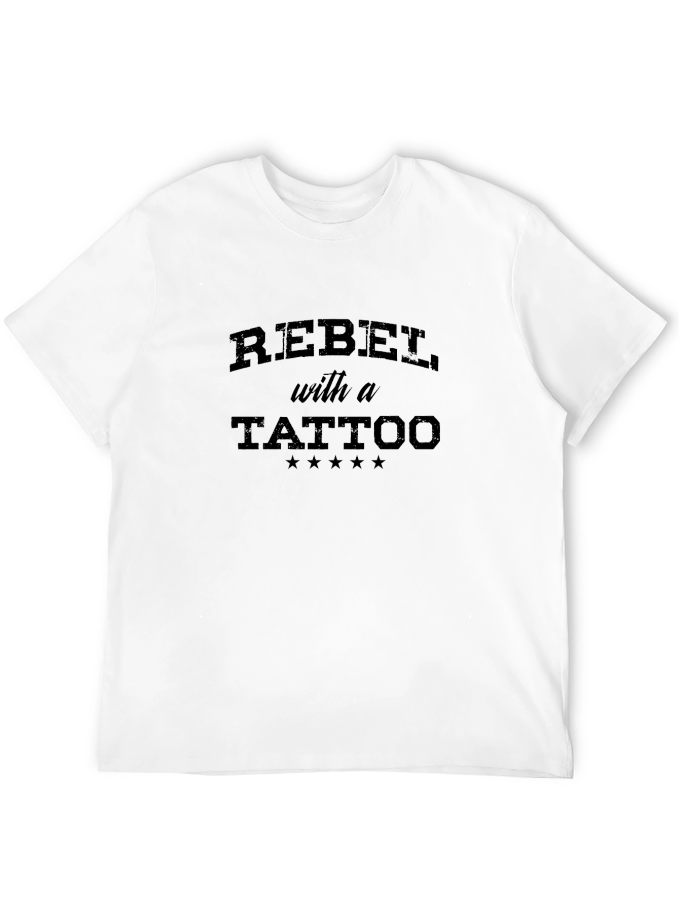 Rebel with a Tattoo Graphic Black T-Shirt