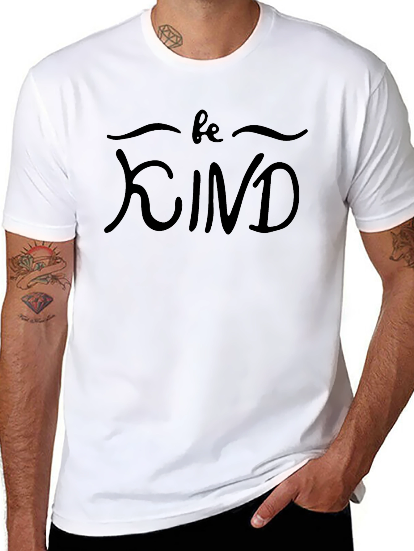 Be Kind Black Graphic T-Shirt - Mens