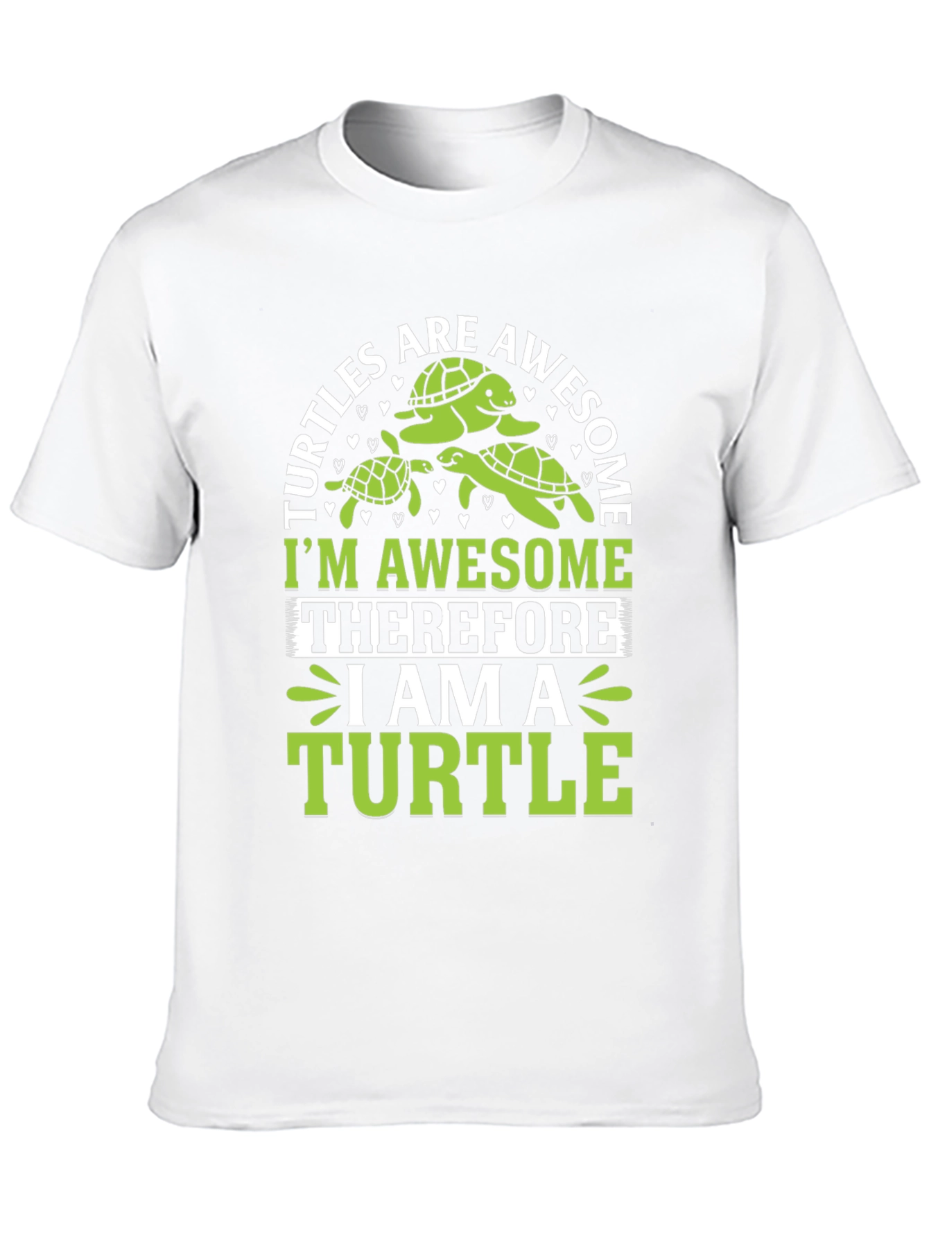 Awesome Turtle Graphic Tee - Mens Black T-Shirt