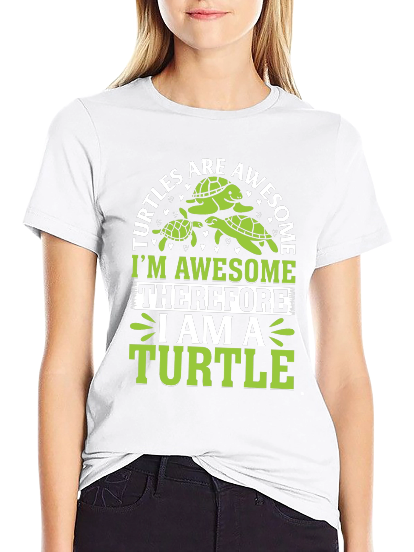 Awesome Turtle Graphic Tee - Mens Black T-Shirt