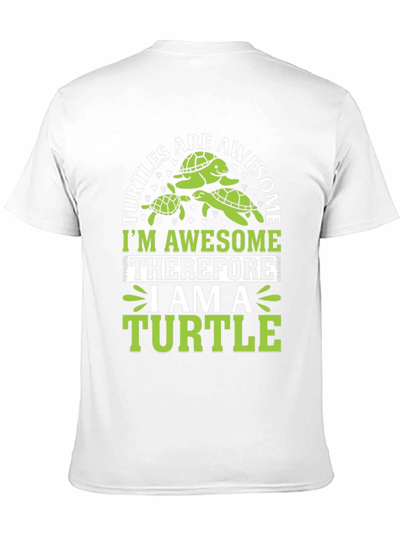 Awesome Turtle Graphic Tee - Mens Black T-Shirt