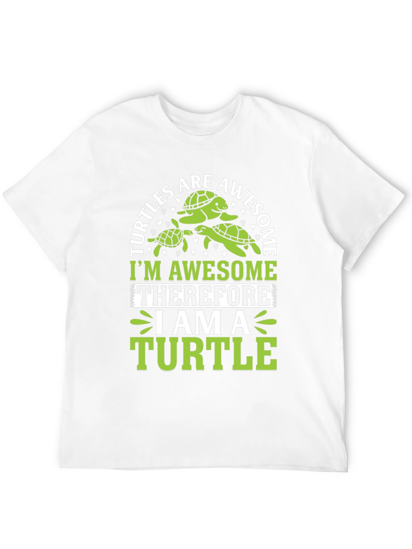 Awesome Turtle Graphic Tee - Mens Black T-Shirt