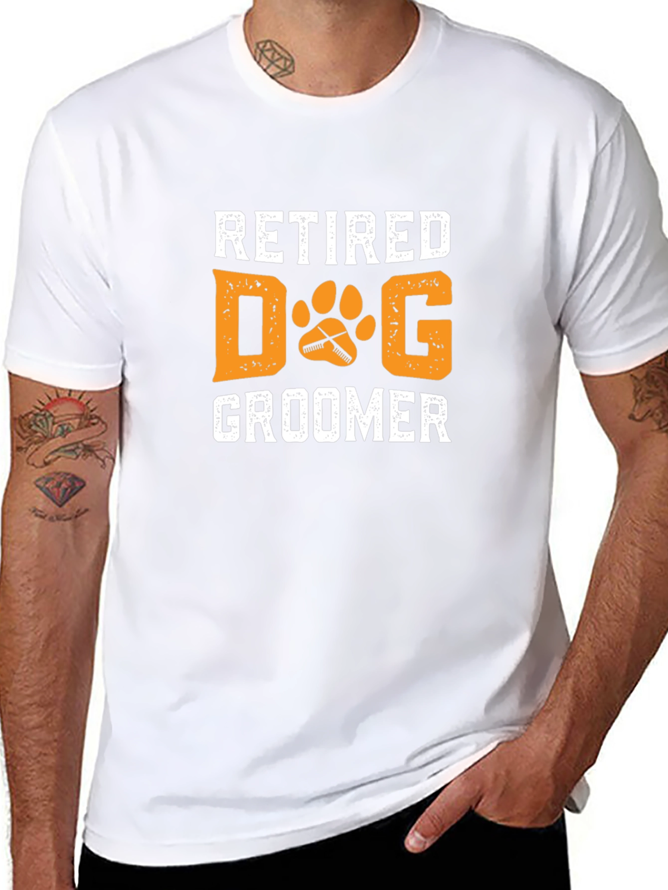 Retired Dog Groomer Graphic T-Shirt