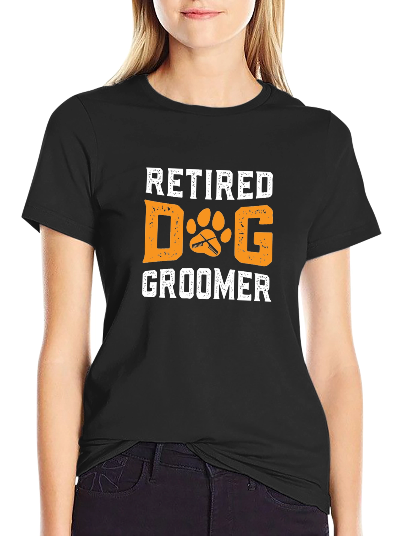 Retired Dog Groomer Graphic T-Shirt