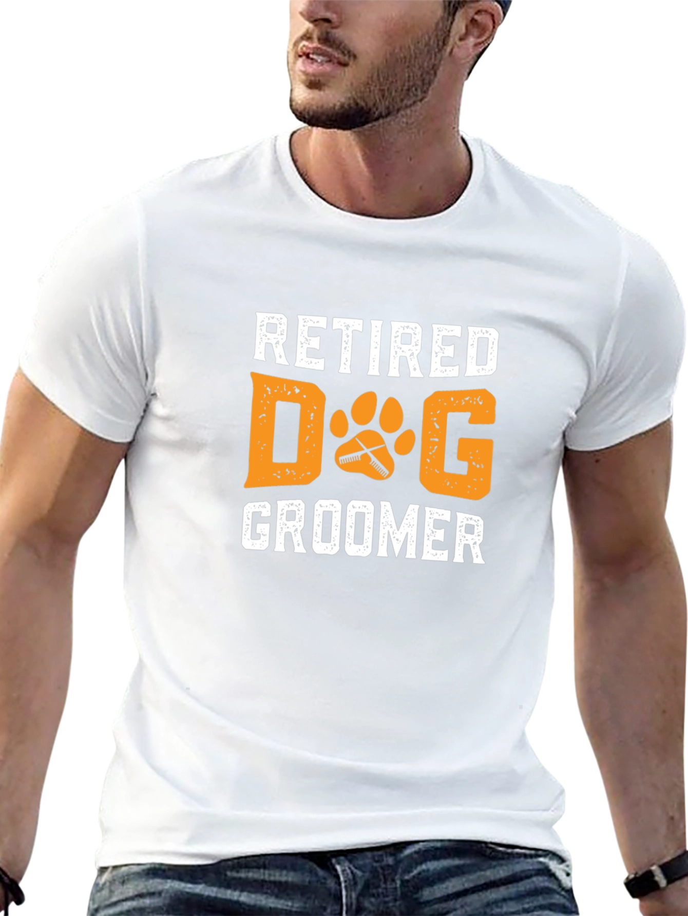 Retired Dog Groomer Graphic T-Shirt