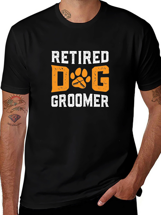 Retired Dog Groomer Graphic T-Shirt