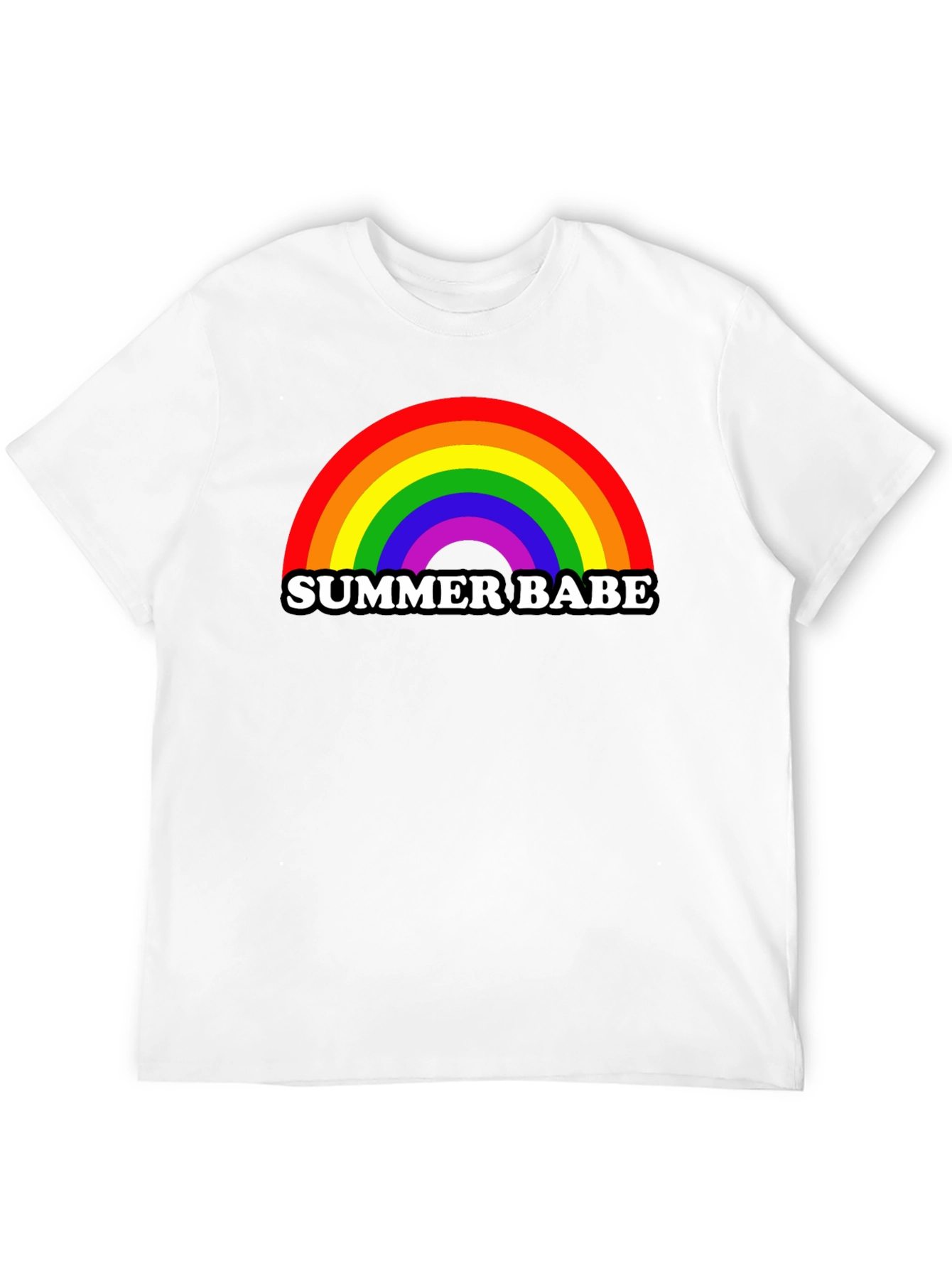 Summer Babe Rainbow Graphic T-Shirt