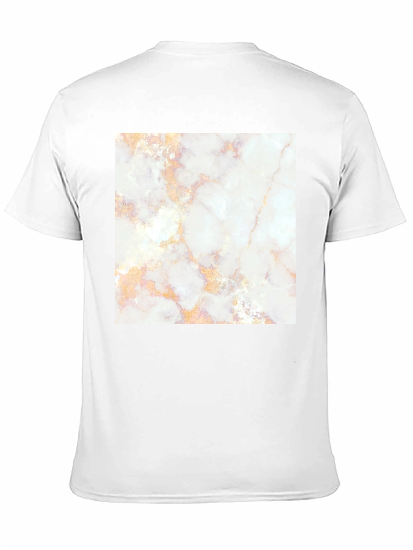 Marble Print Black Tee - Stylish & Unique