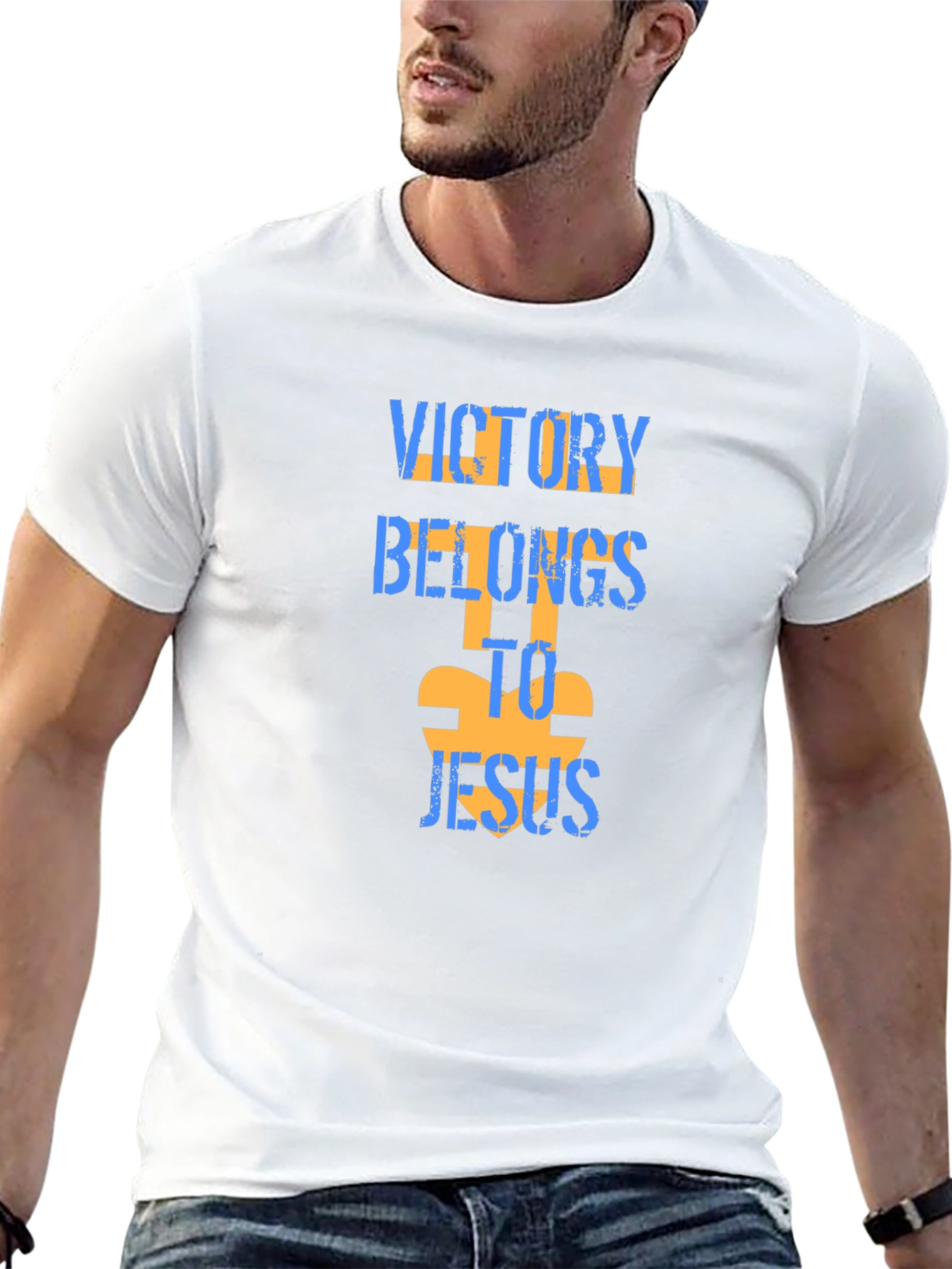 Victory Belongs to Jesus Black T-Shirt
