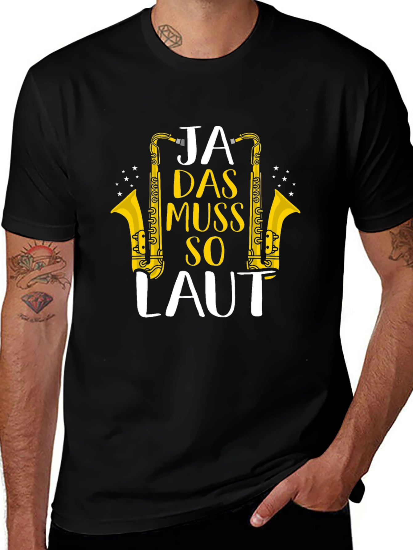 Ja Das Muss So Laut Saxophone T-Shirt