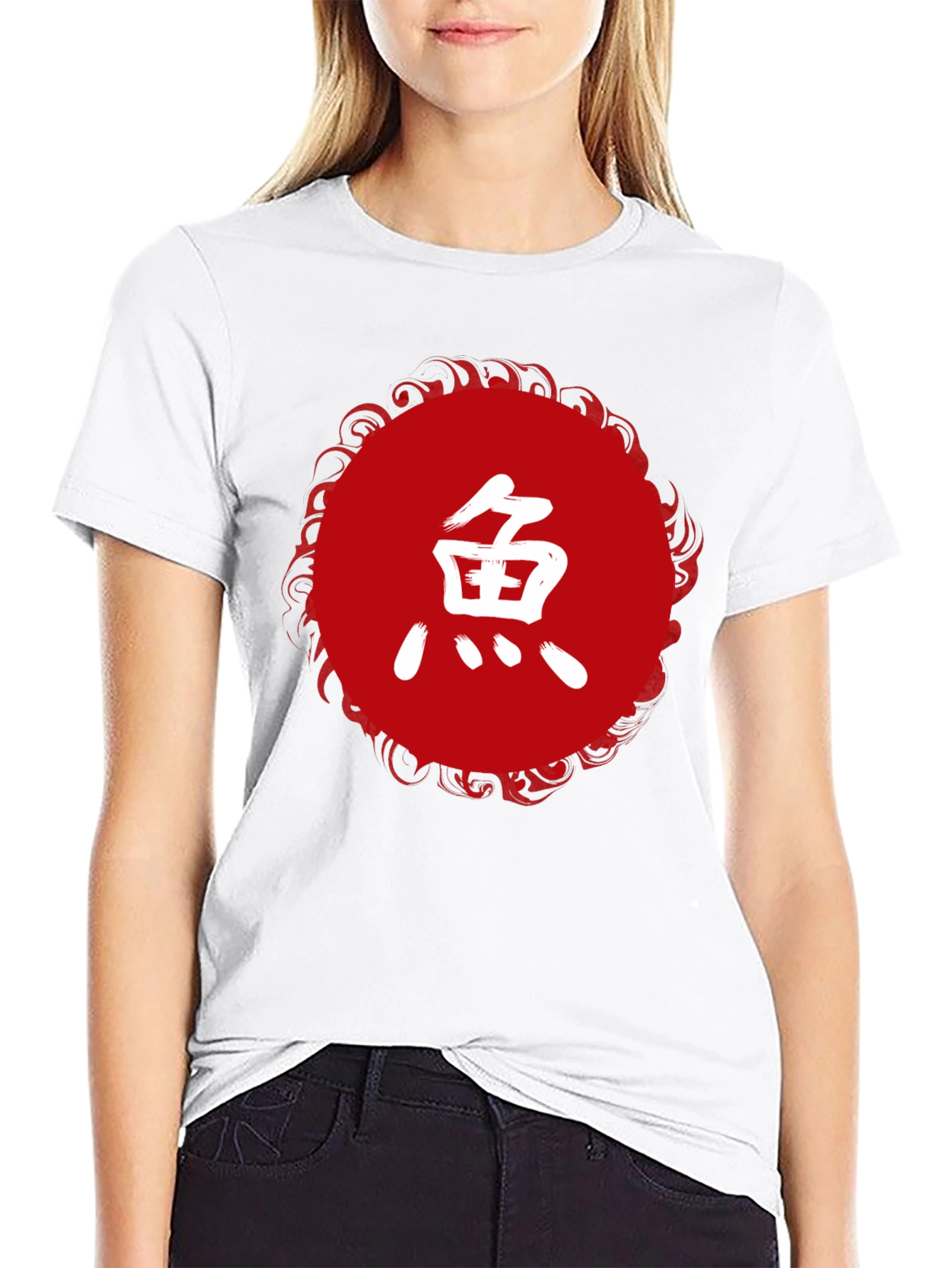 Japanese Koi Fish Graphic Tee - Black