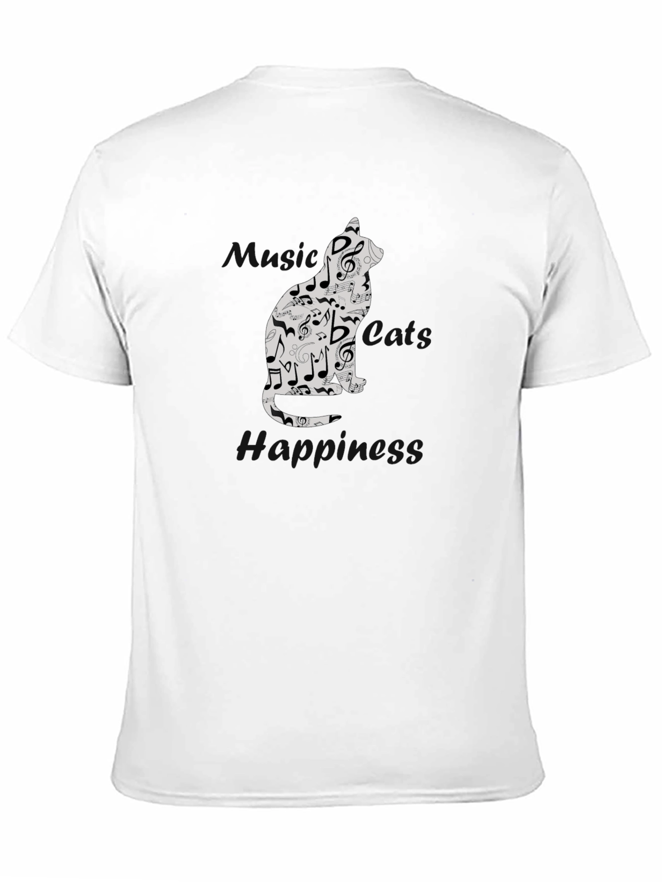 Musical Cat T-Shirt - Black Graphic Tee