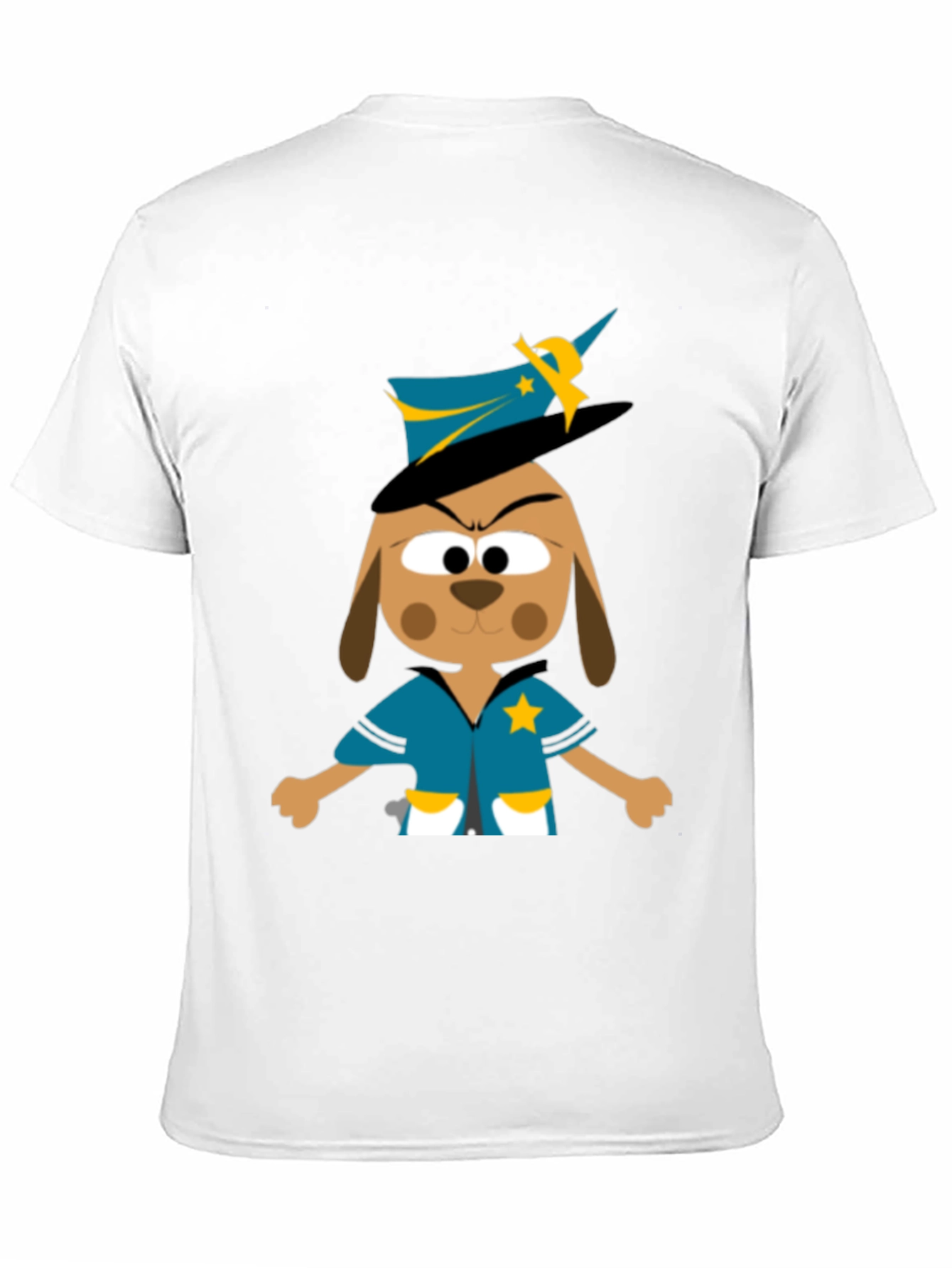 Cartoon Dog Sheriff T-Shirt - Funny Animal Graphic Tee