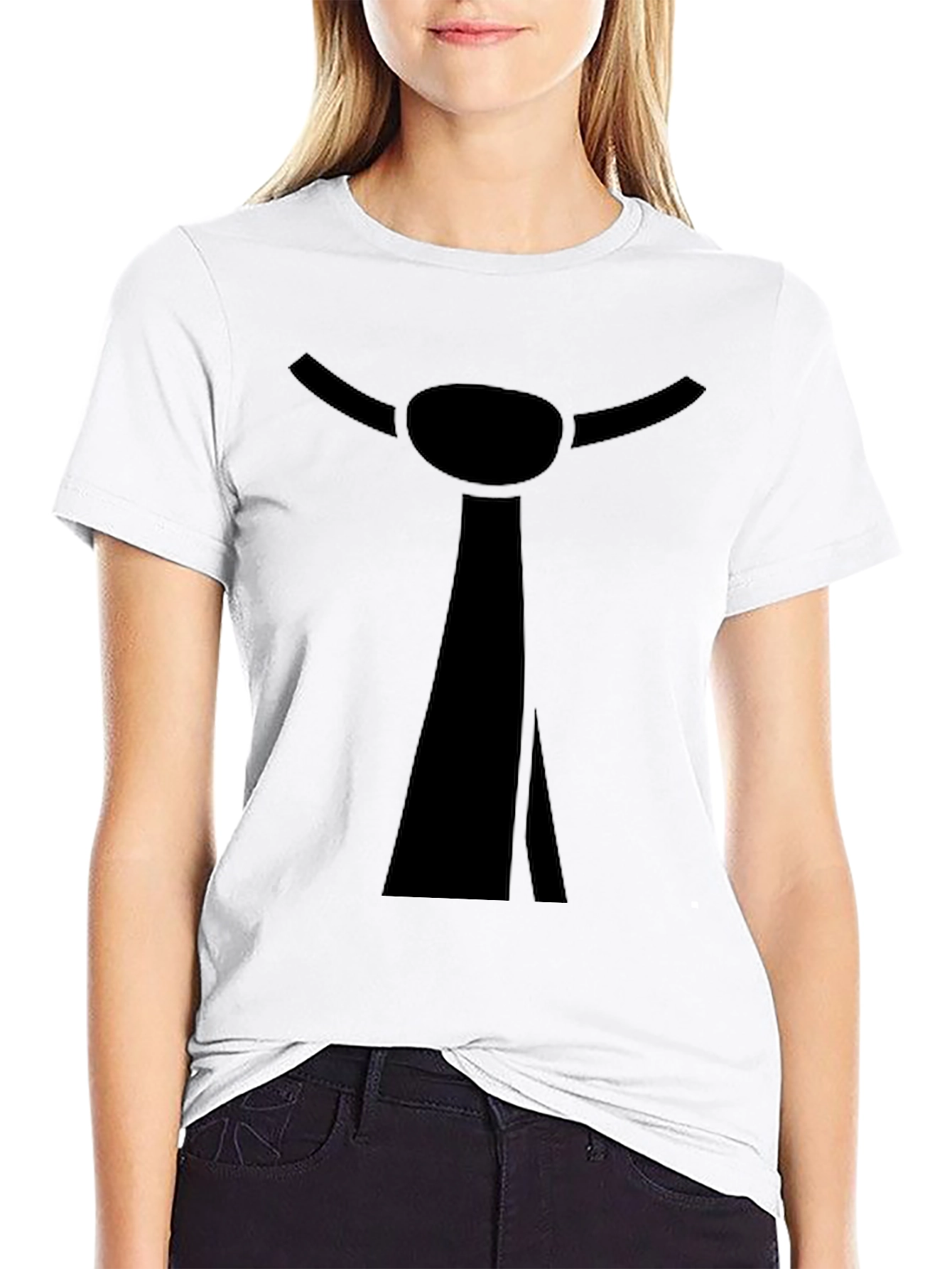 Novelty Black Tie Graphic T-Shirt
