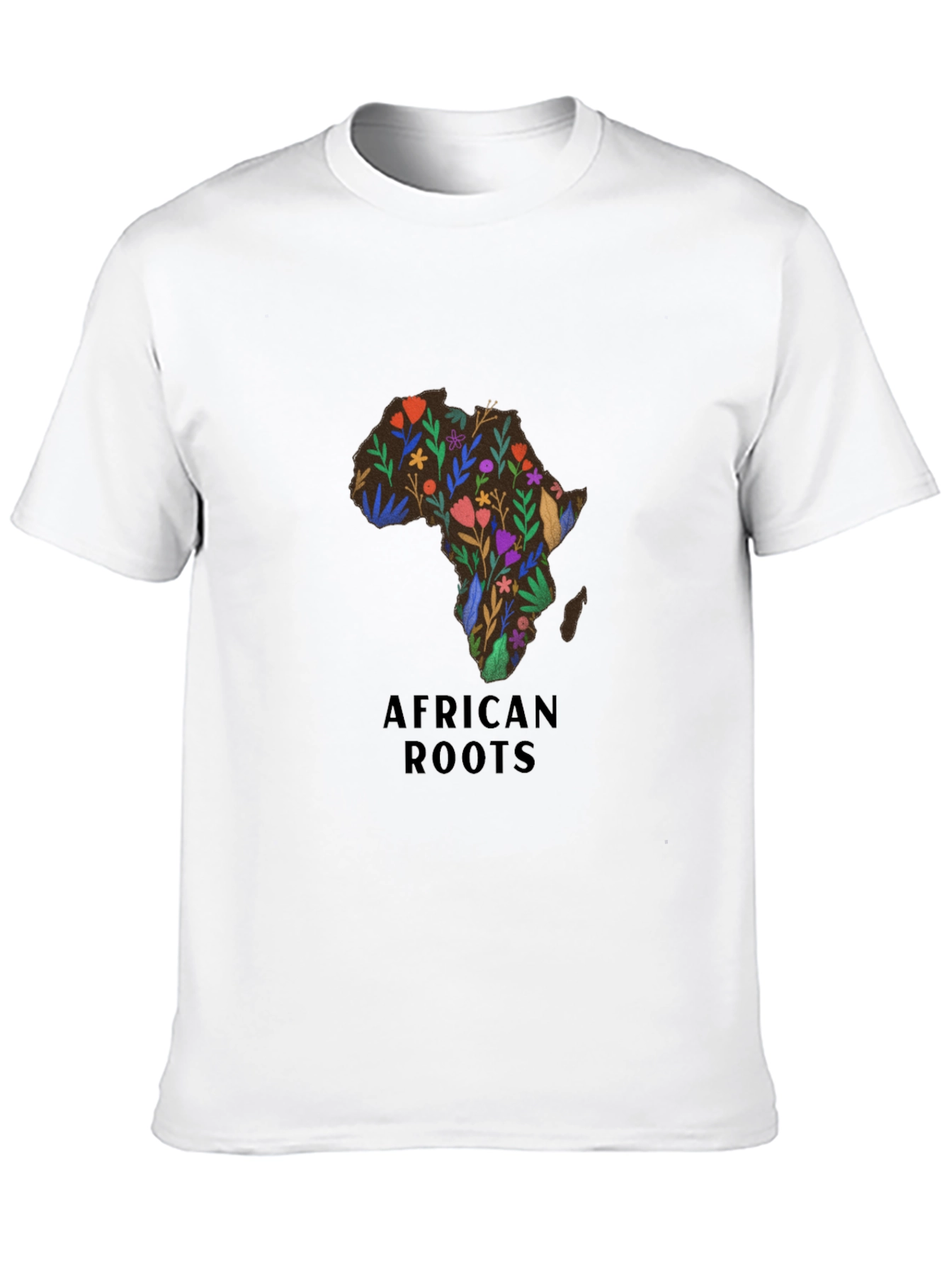 African Roots Floral Continent Tee