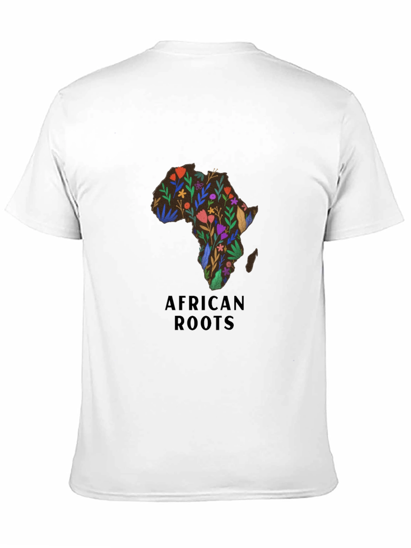 African Roots Floral Continent Tee