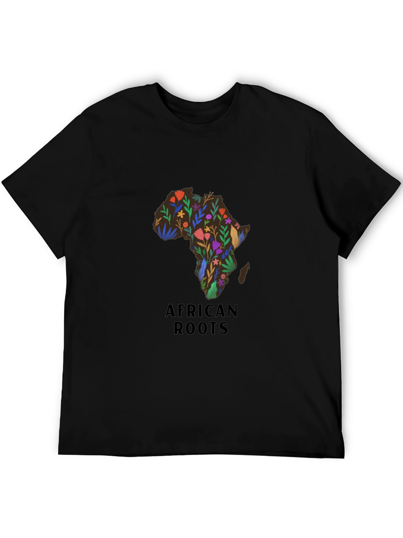 African Roots Floral Continent Tee