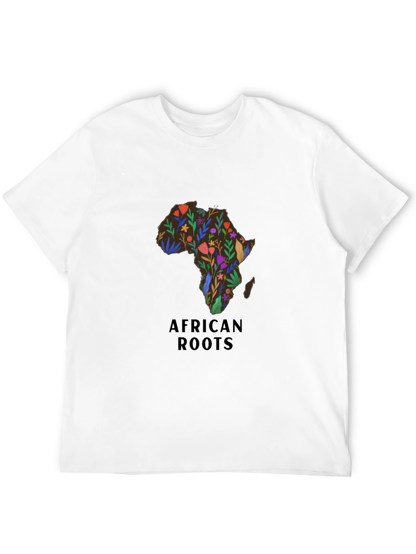 African Roots Floral Continent Tee