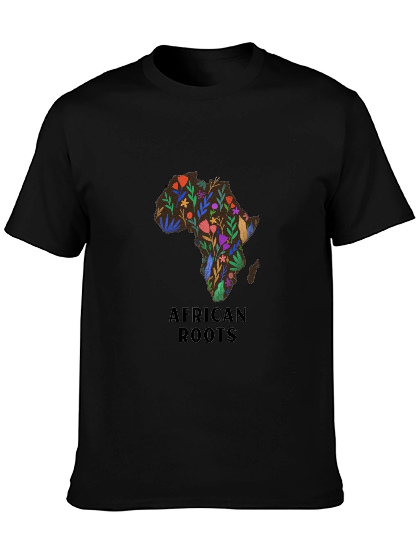 African Roots Floral Continent Tee