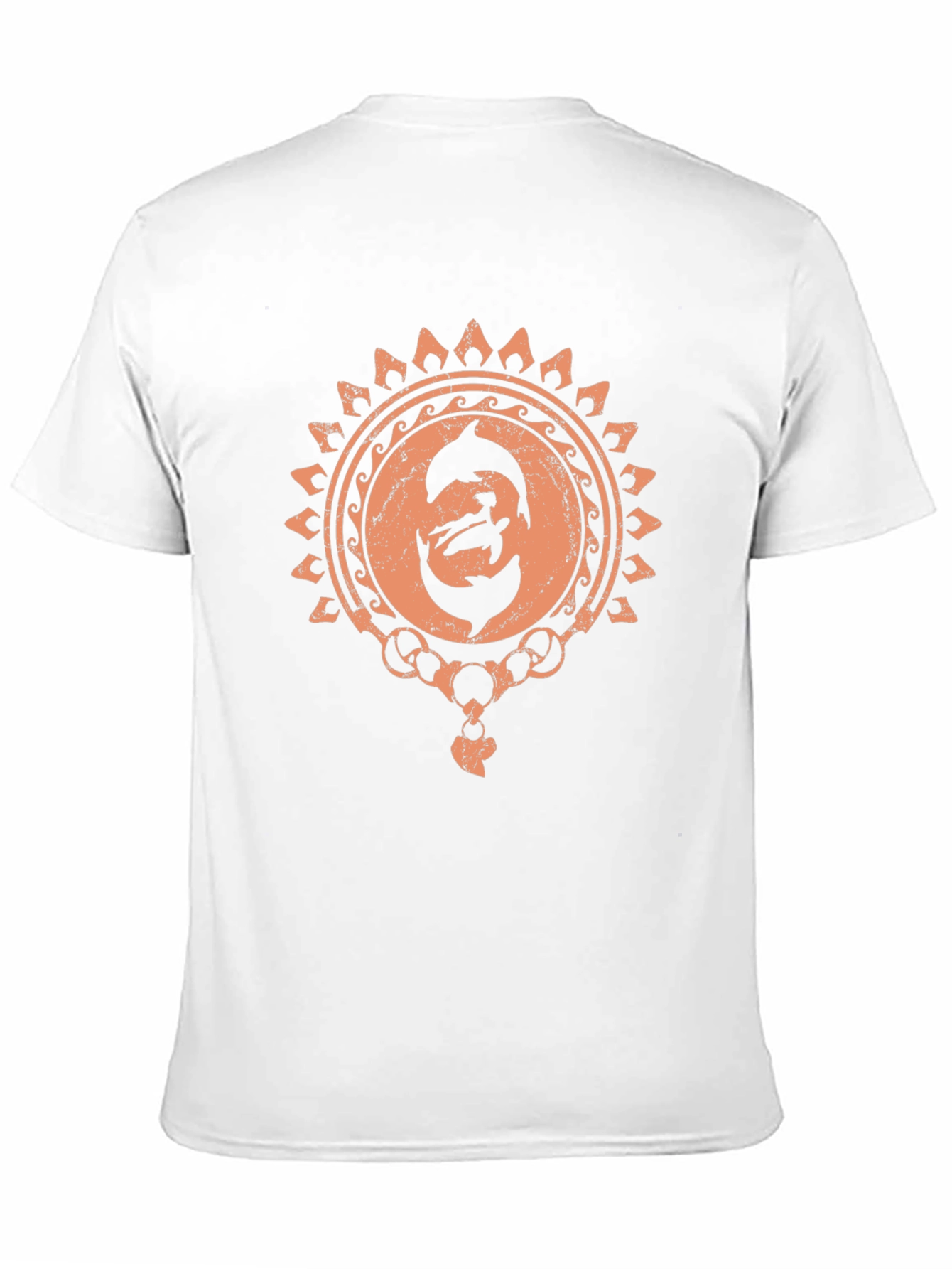 Dolphin Sun Graphic Black T-Shirt