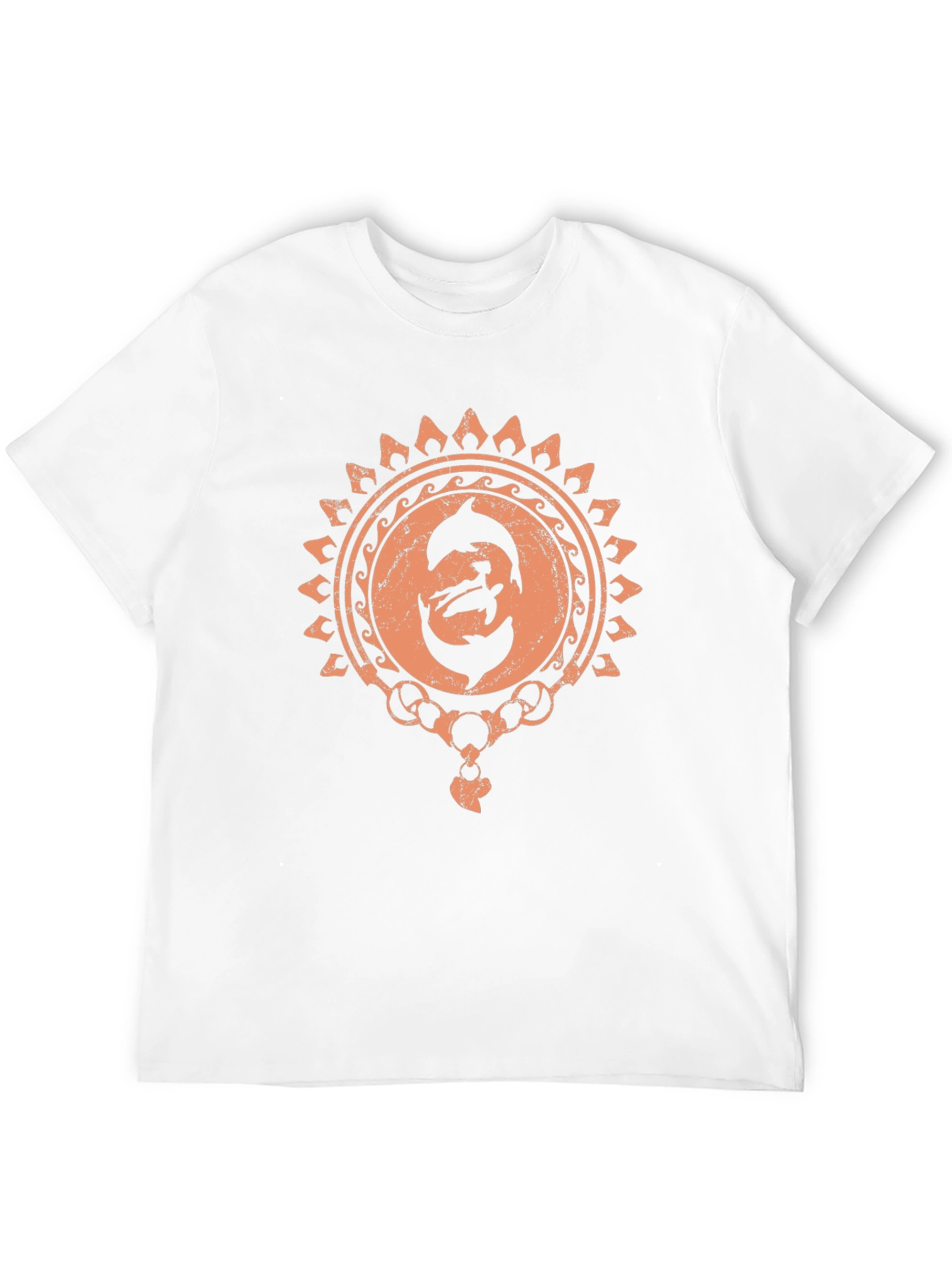 Dolphin Sun Graphic Black T-Shirt