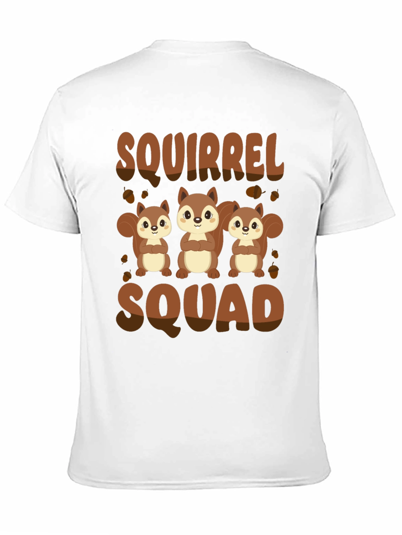 Squirrel Squad T-Shirt - Black Cute Animal Graphic Tee