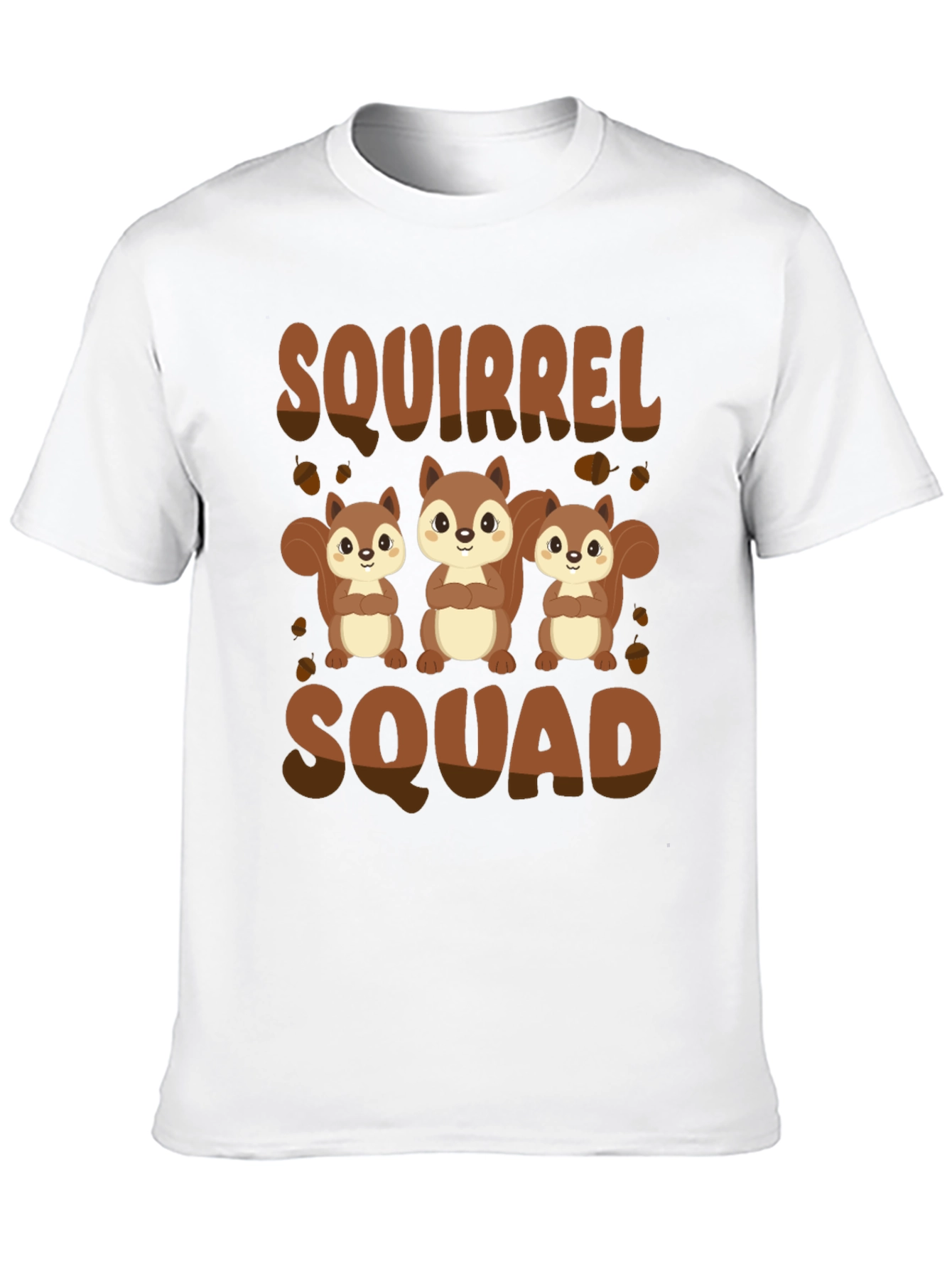 Squirrel Squad T-Shirt - Black Cute Animal Graphic Tee