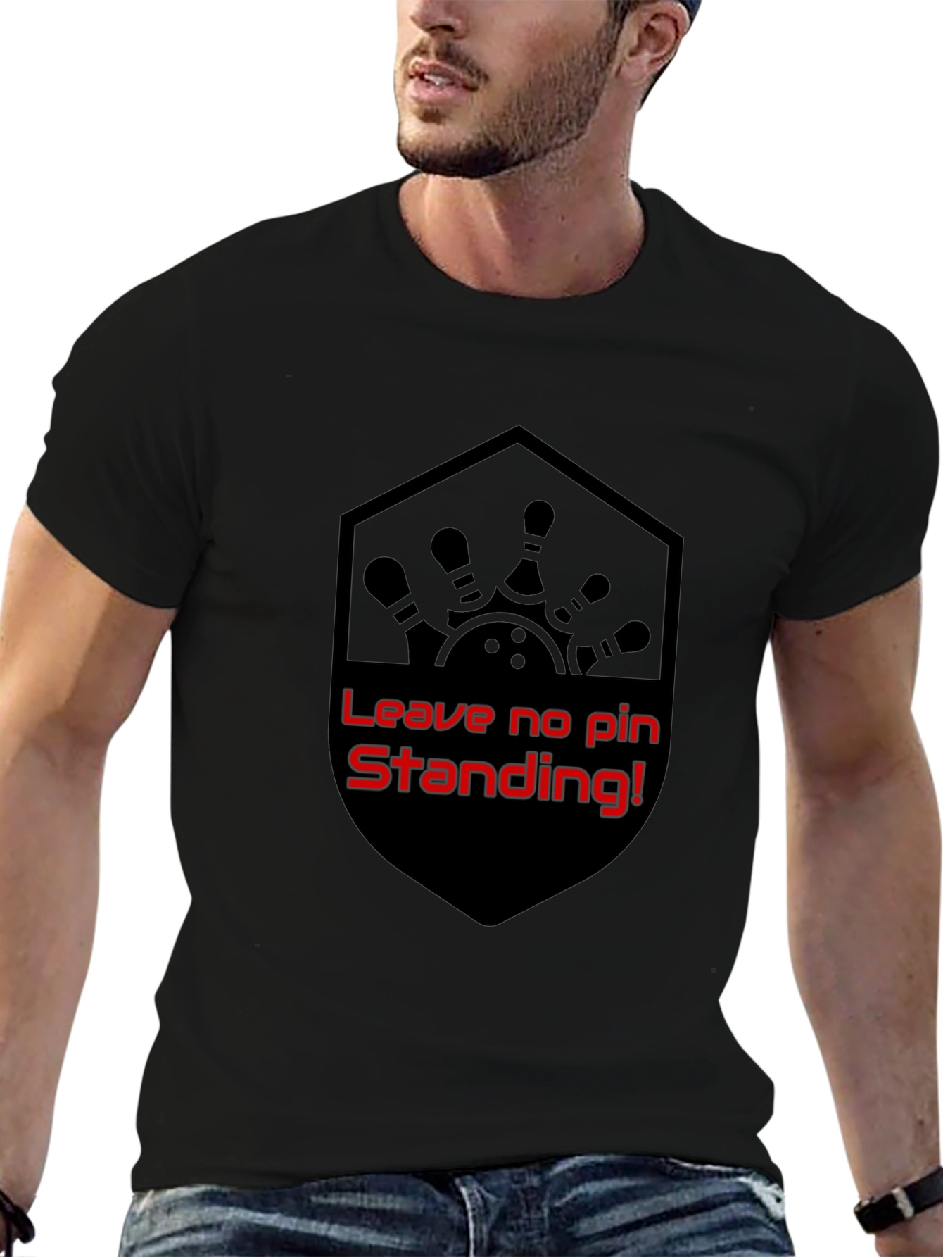 Bowling Strike T-Shirt - Leave No Pin Standing!