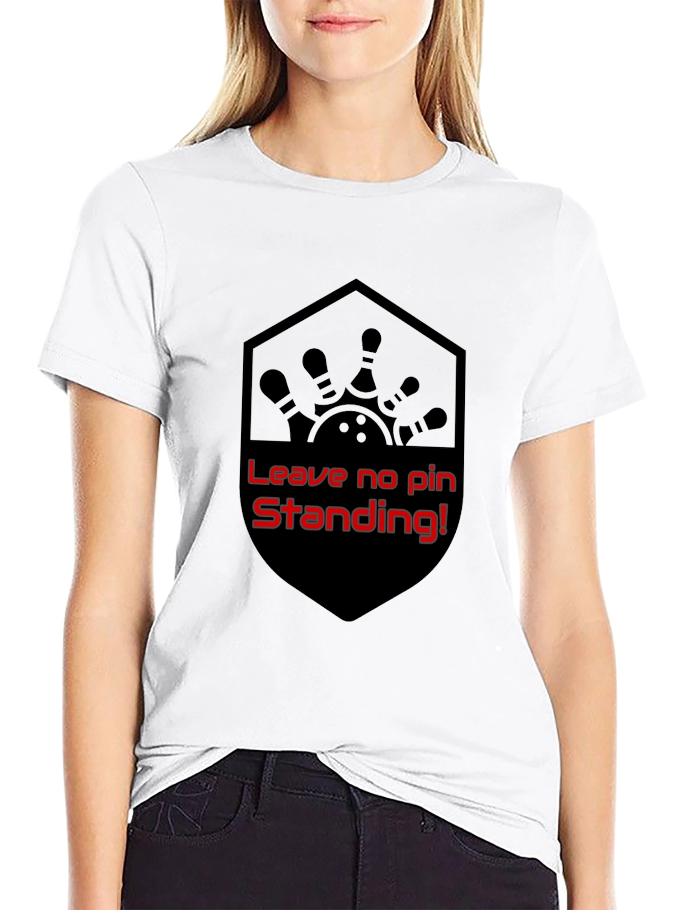 Bowling Strike T-Shirt - Leave No Pin Standing!