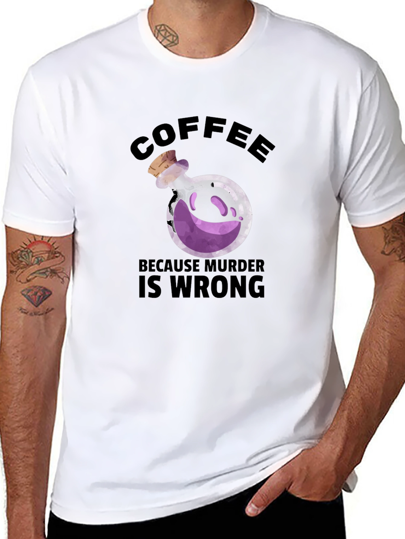Coffee Because Murder is Wrong T-Shirt