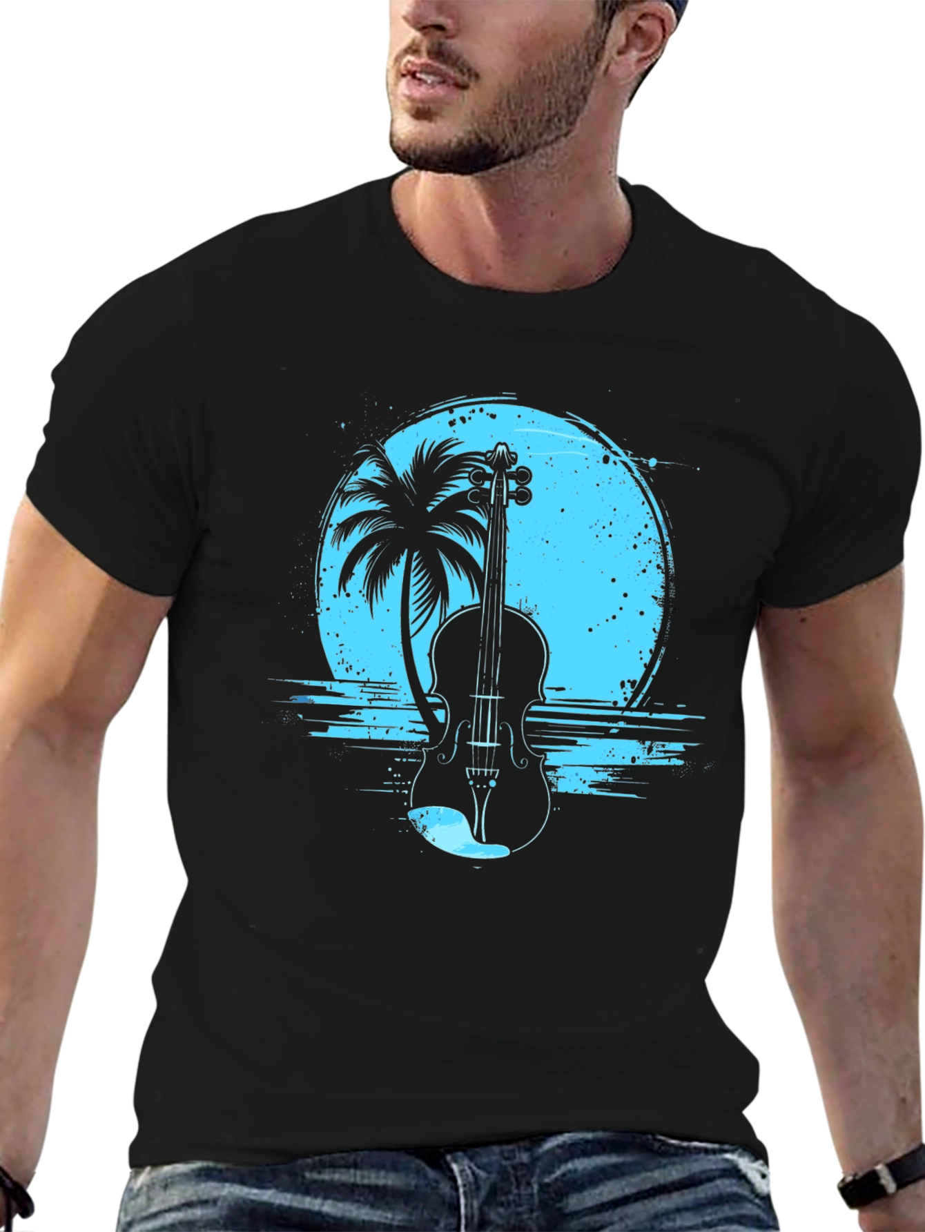 Violin Island Graphic Tee - Black