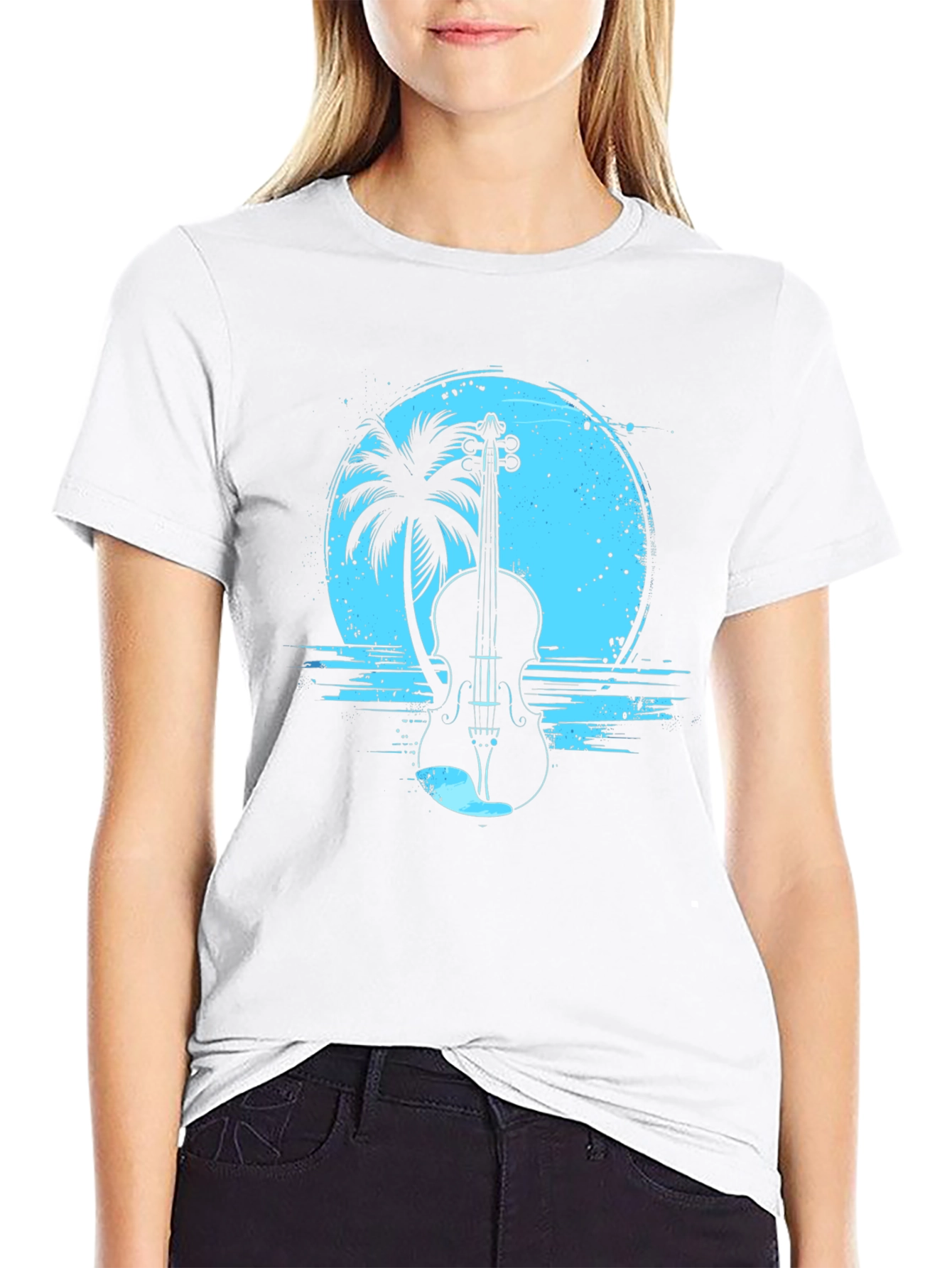Violin Island Graphic Tee - Black