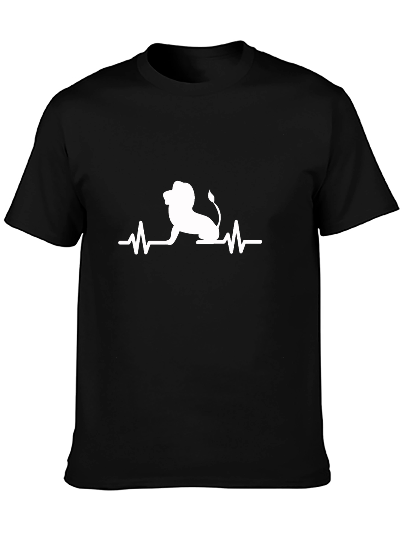 Lion Heartbeat T-Shirt - Cool Graphic Tee