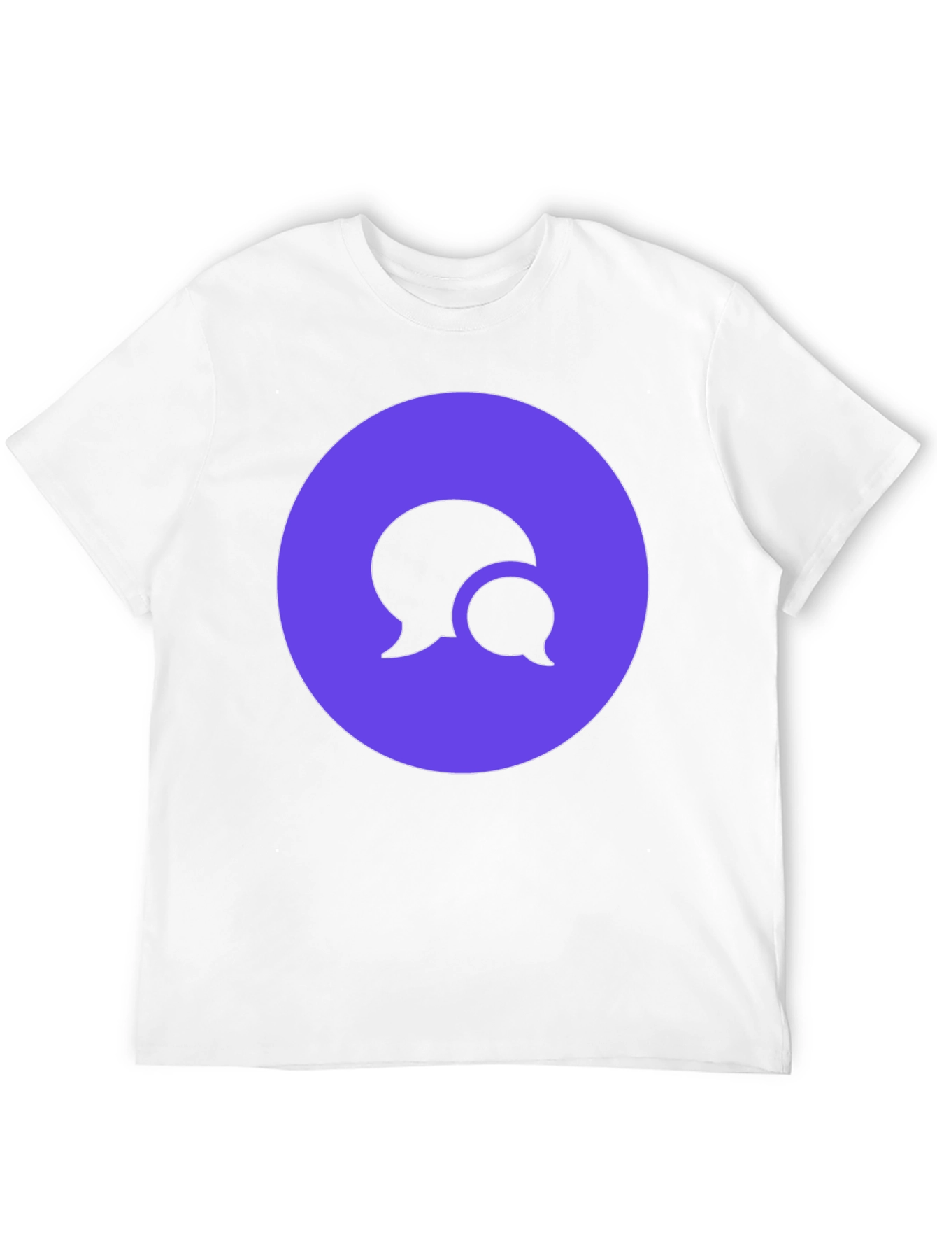 Stylish Black T-Shirt with Chat Bubble Design
